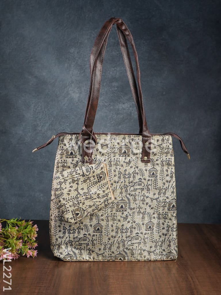 2 in 1 hand bag & clutch hand purse - Ikkat - WL2271