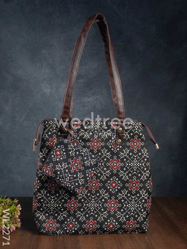 2 in 1 hand bag & clutch hand purse - Ikkat - WL2271