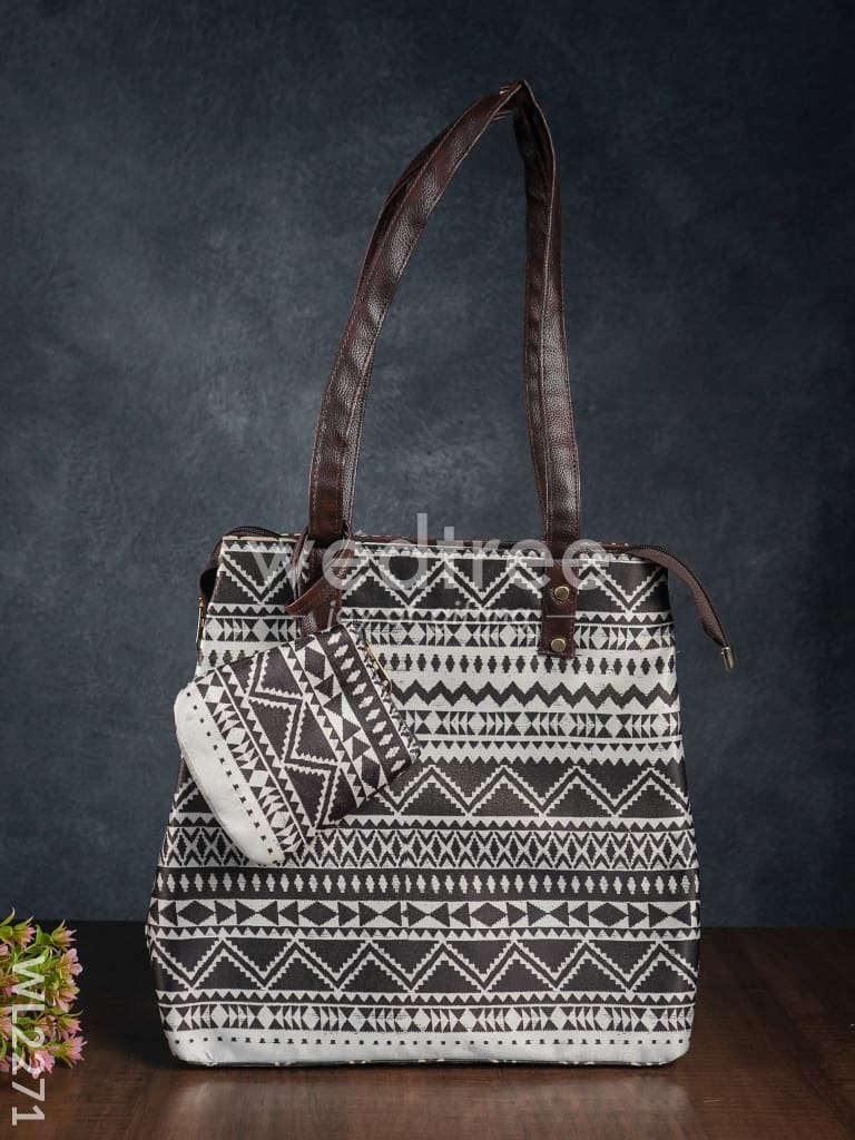 2 in 1 hand bag & clutch hand purse - Ikkat - WL2271