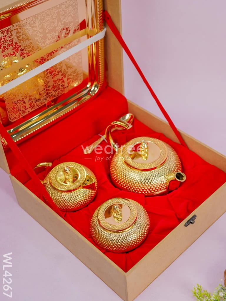 24Kt Gold Plated Tea Set - WL4267
