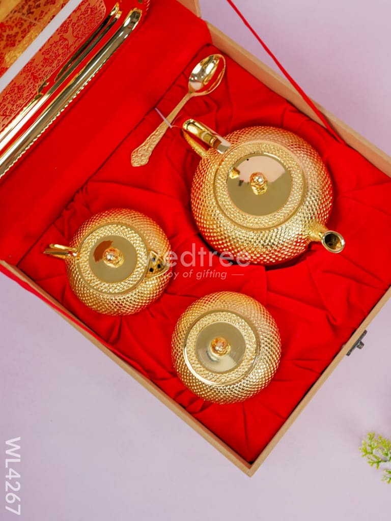 24Kt Gold Plated Tea Set - WL4267