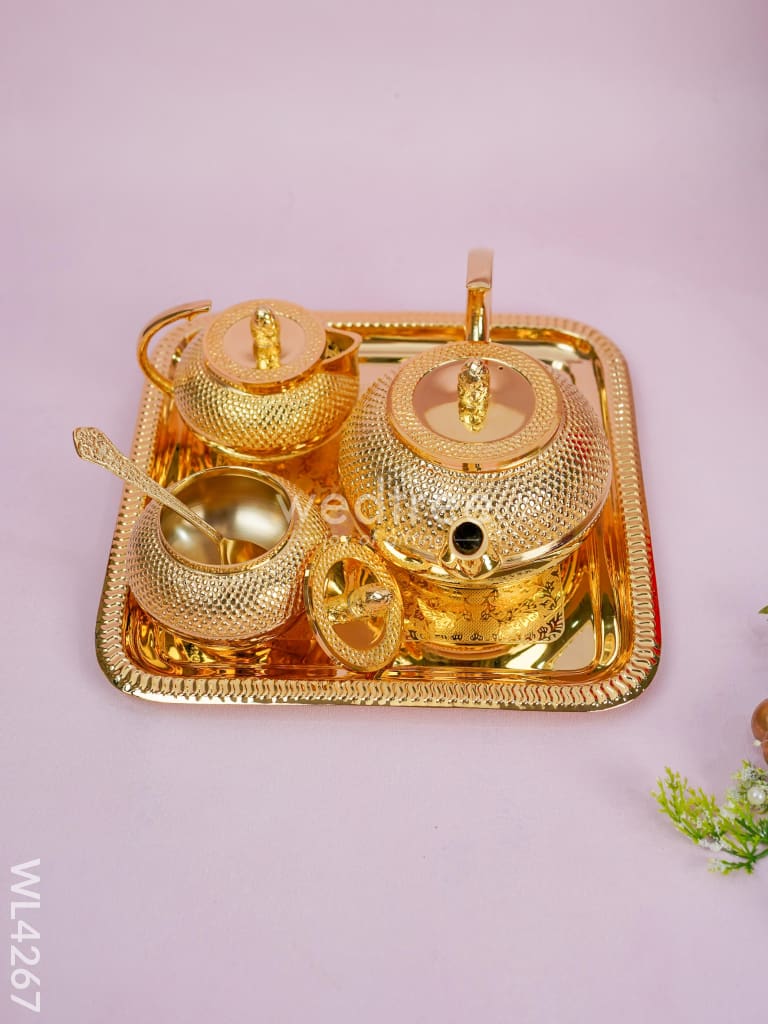 24Kt Gold Plated Tea Set - WL4267
