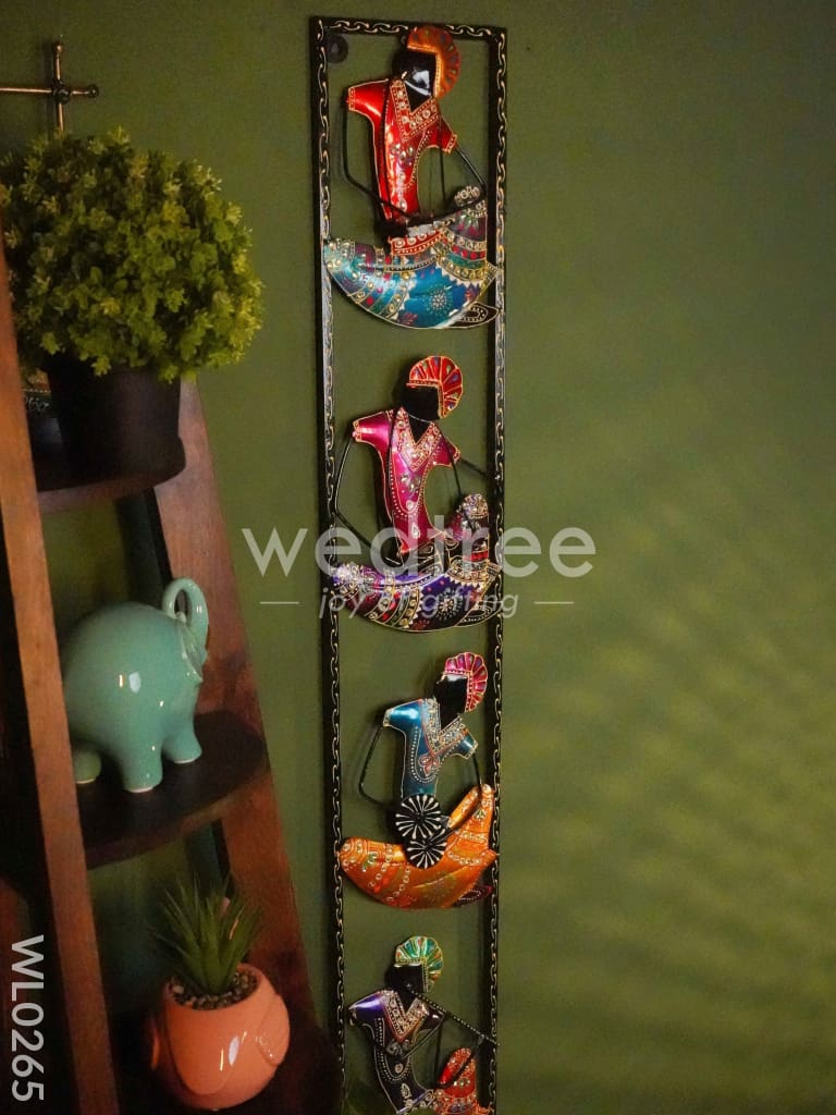 4 Krishna Musical Wall hanging panel - WL0265