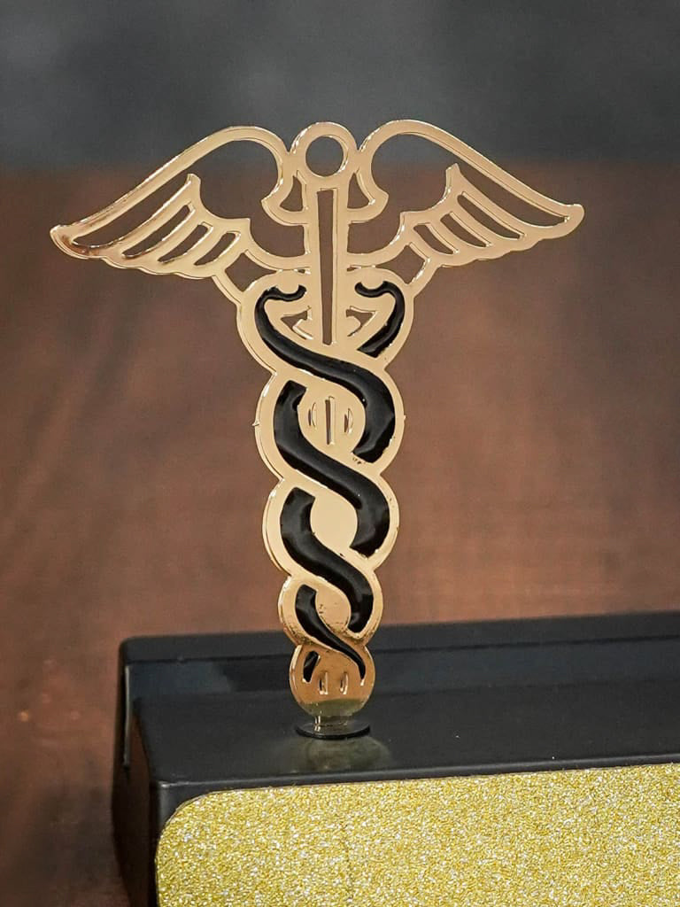Doctor Symbol Caduceus Pen & Pen Stand - BCG0064
