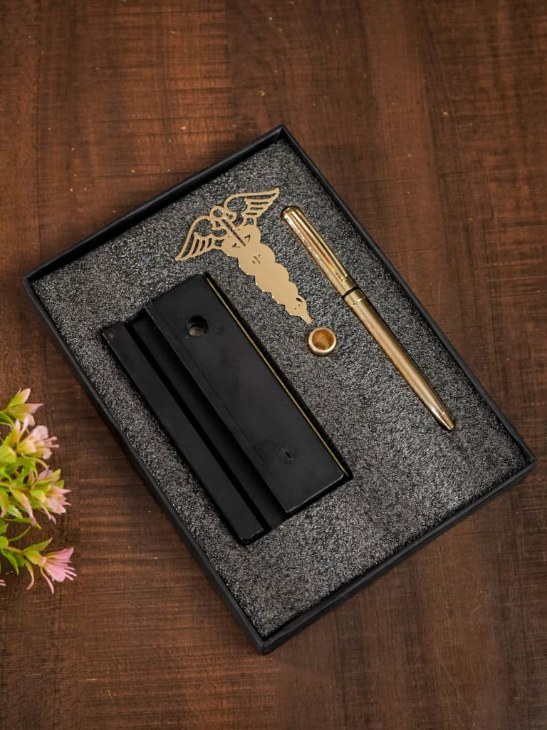 Doctor Symbol Caduceus Pen & Pen Stand - BCG0064