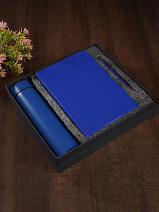 Corporate Gift - Blue Flask & Diary with Pen Set - BCG0073