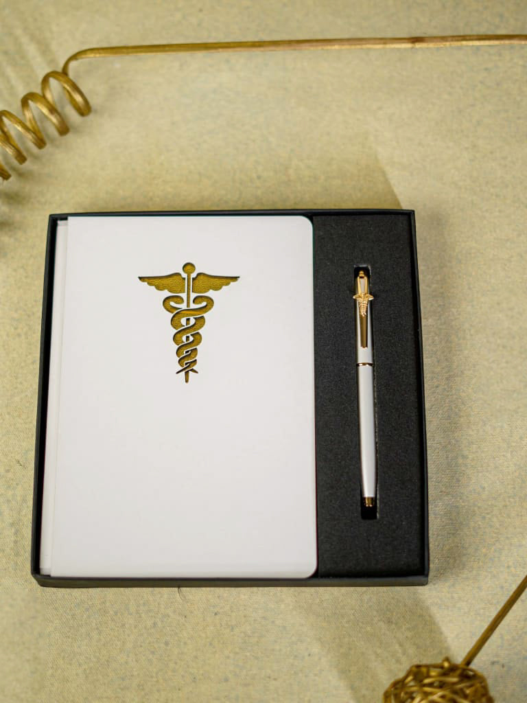 Caduceus Diary with Metal Rollerball Pen - BCG0085