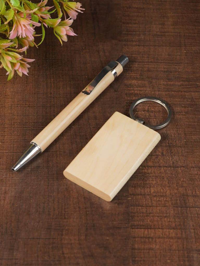 Corporate Gift - Wooden Pen & Key Chain Set - BCG0092