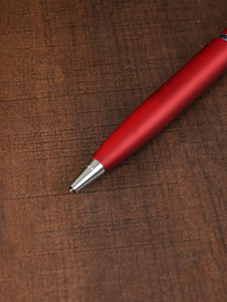 Red Matte with Silver Finish - Ball Point Pen - BCG0093