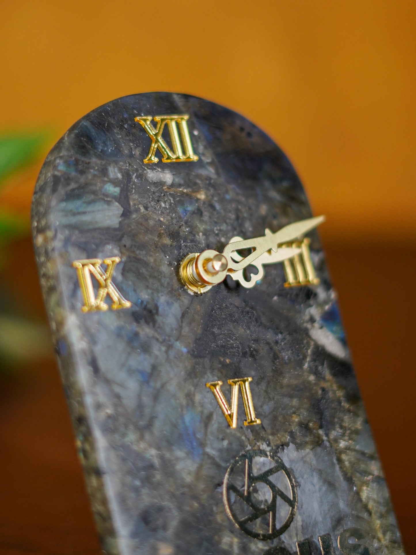 Gemstone Table Clock - Black - BCG0172
