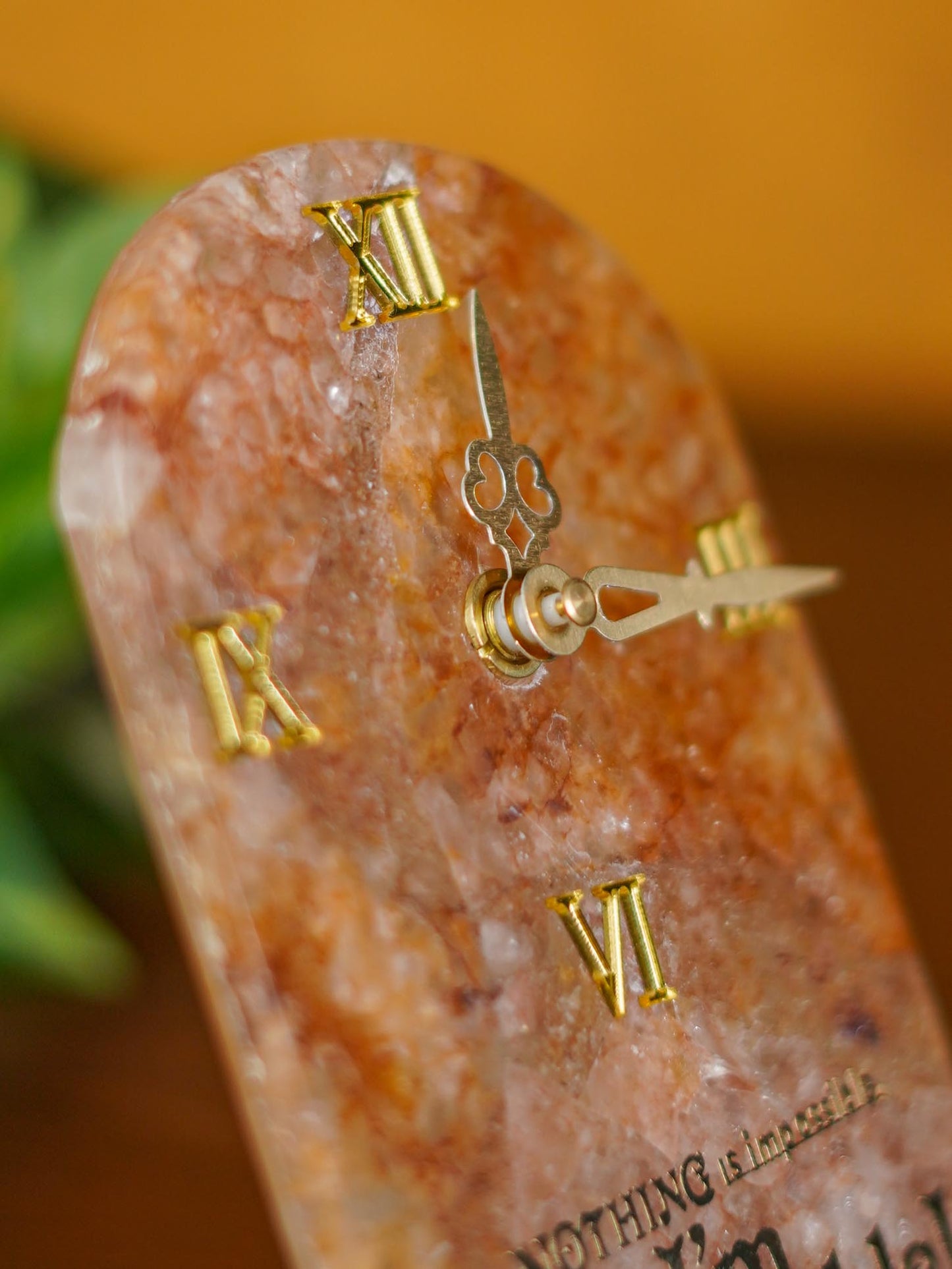 Gemstone Table Clock - Pink - BCG0175