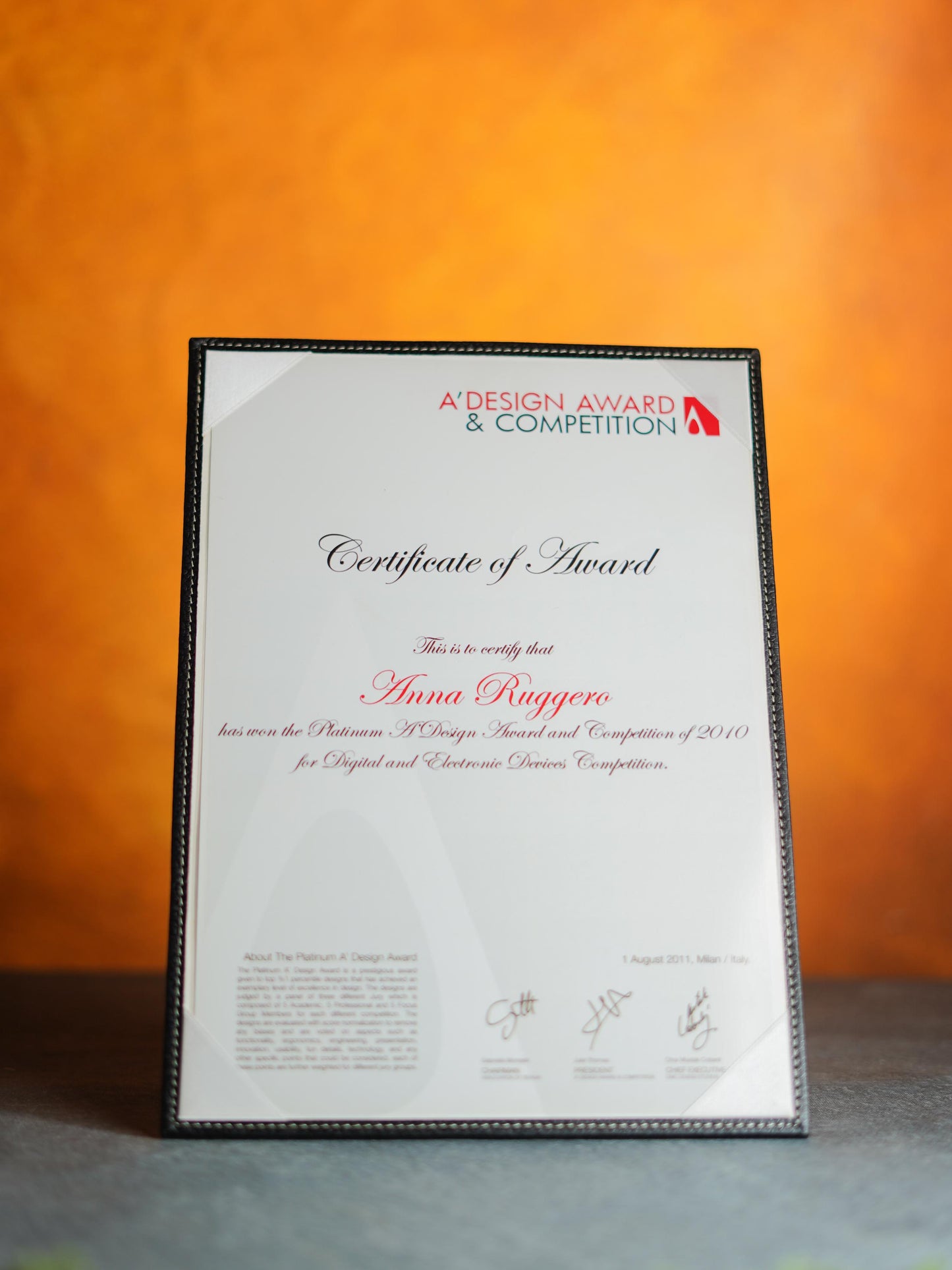 Eco Friendly Certificate Holder with Stand - BCG0196