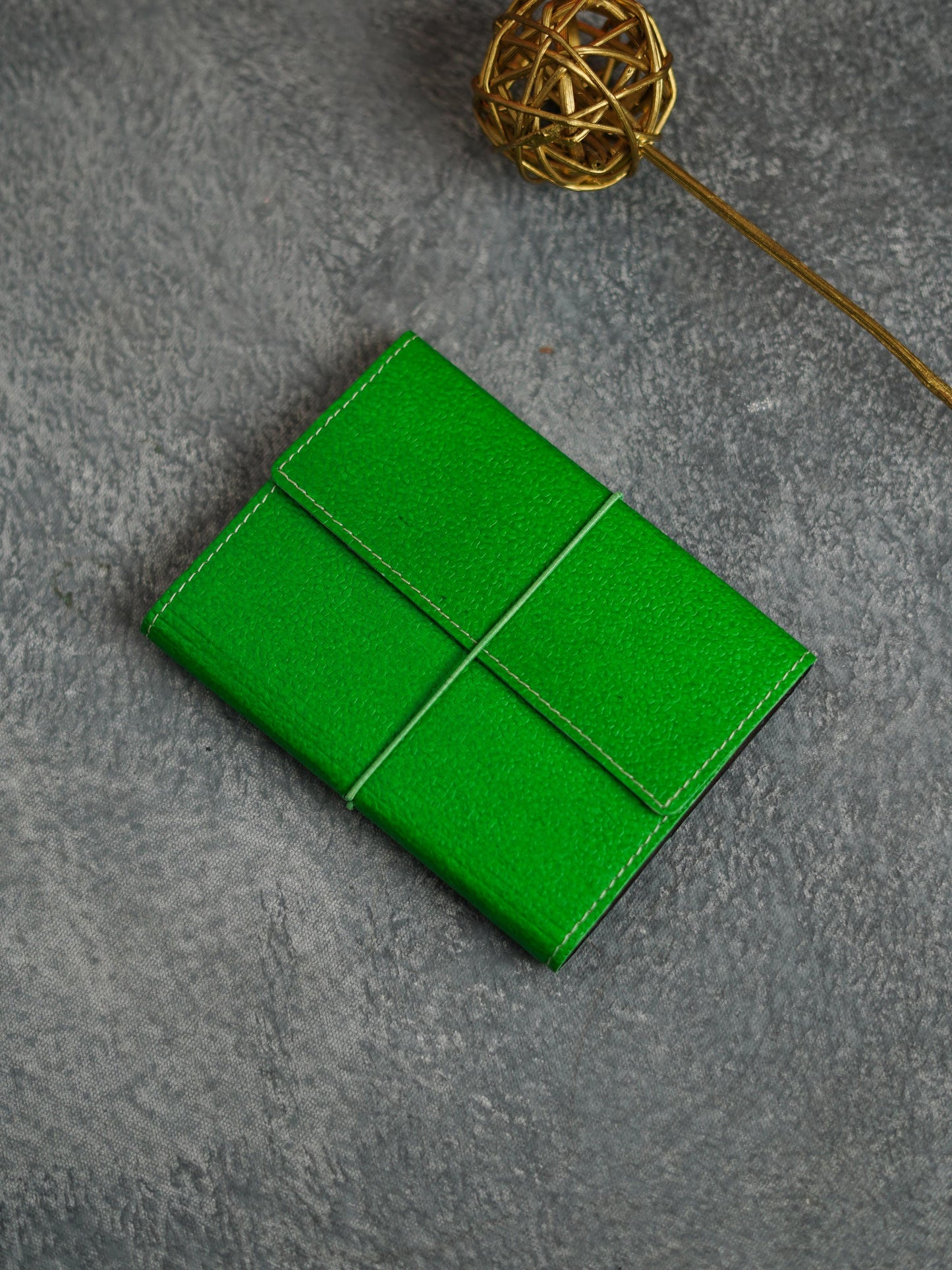Recycled Cotton Foldable Spiral Notebook - Green - BCG0199