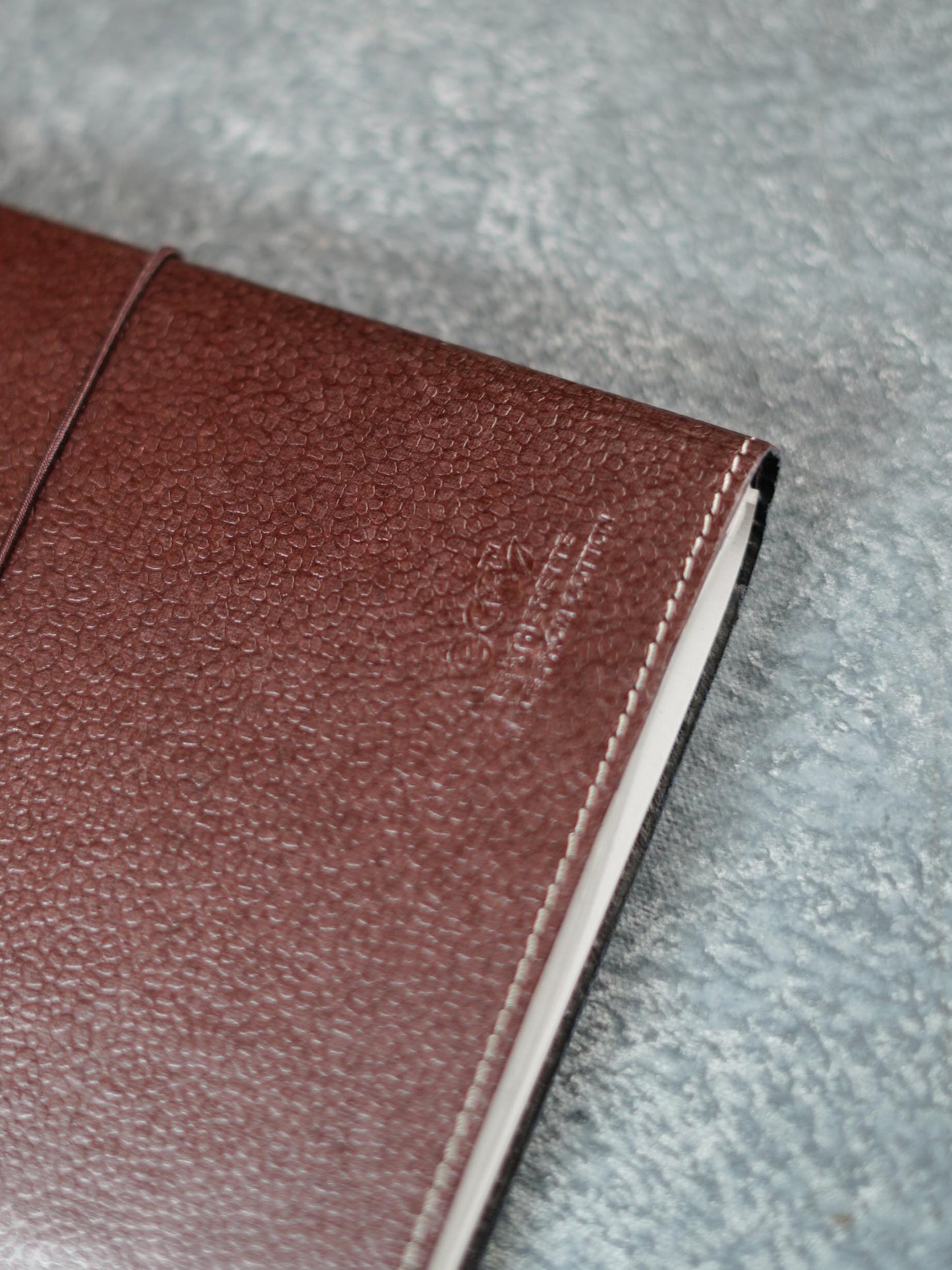 Recycled Cotton Foldable Spiral Notebook with Flap - Brown - BCG0203