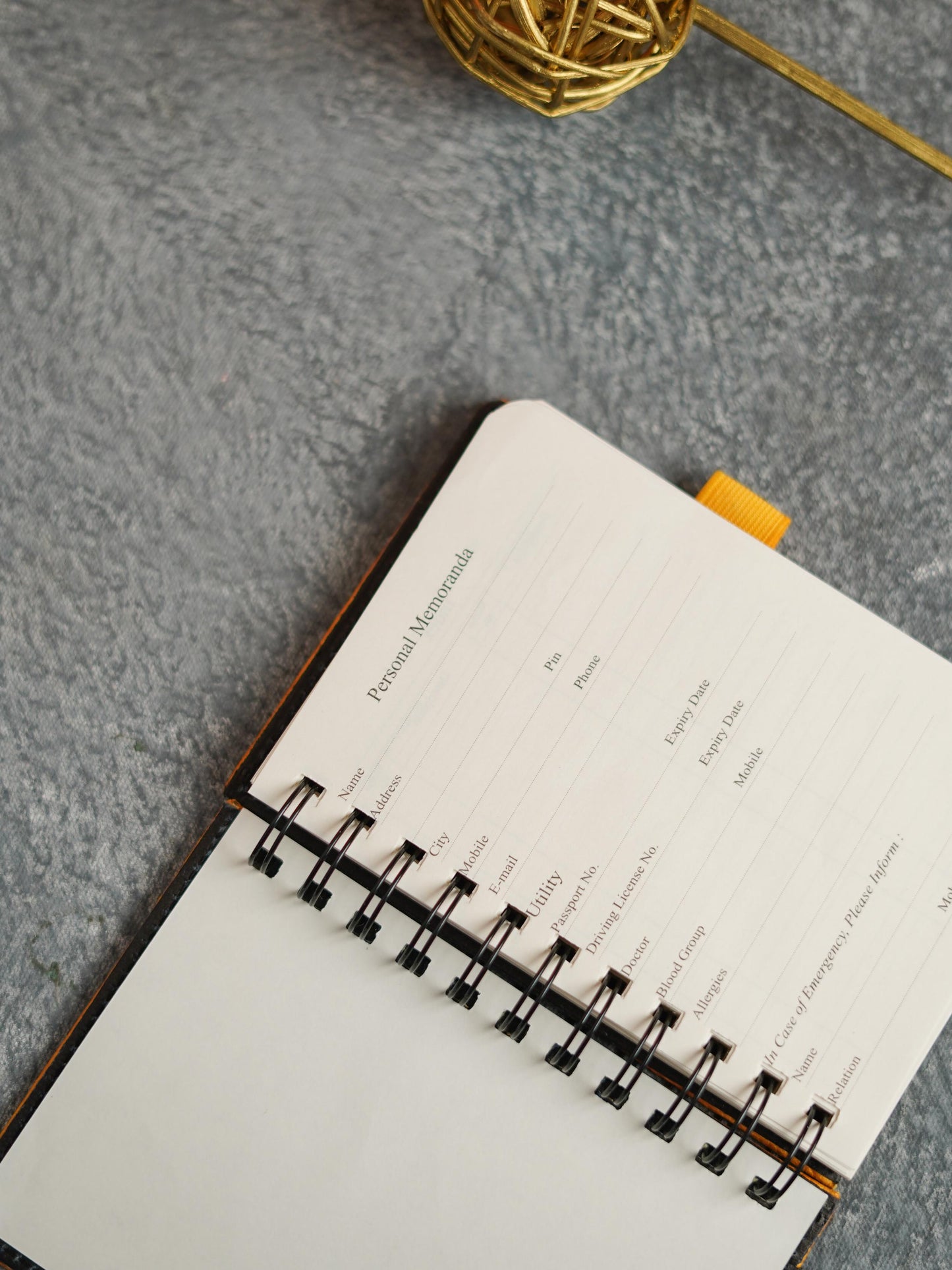 Recycled Cotton Spiral Office Diary - 6 inch-BCG0204
