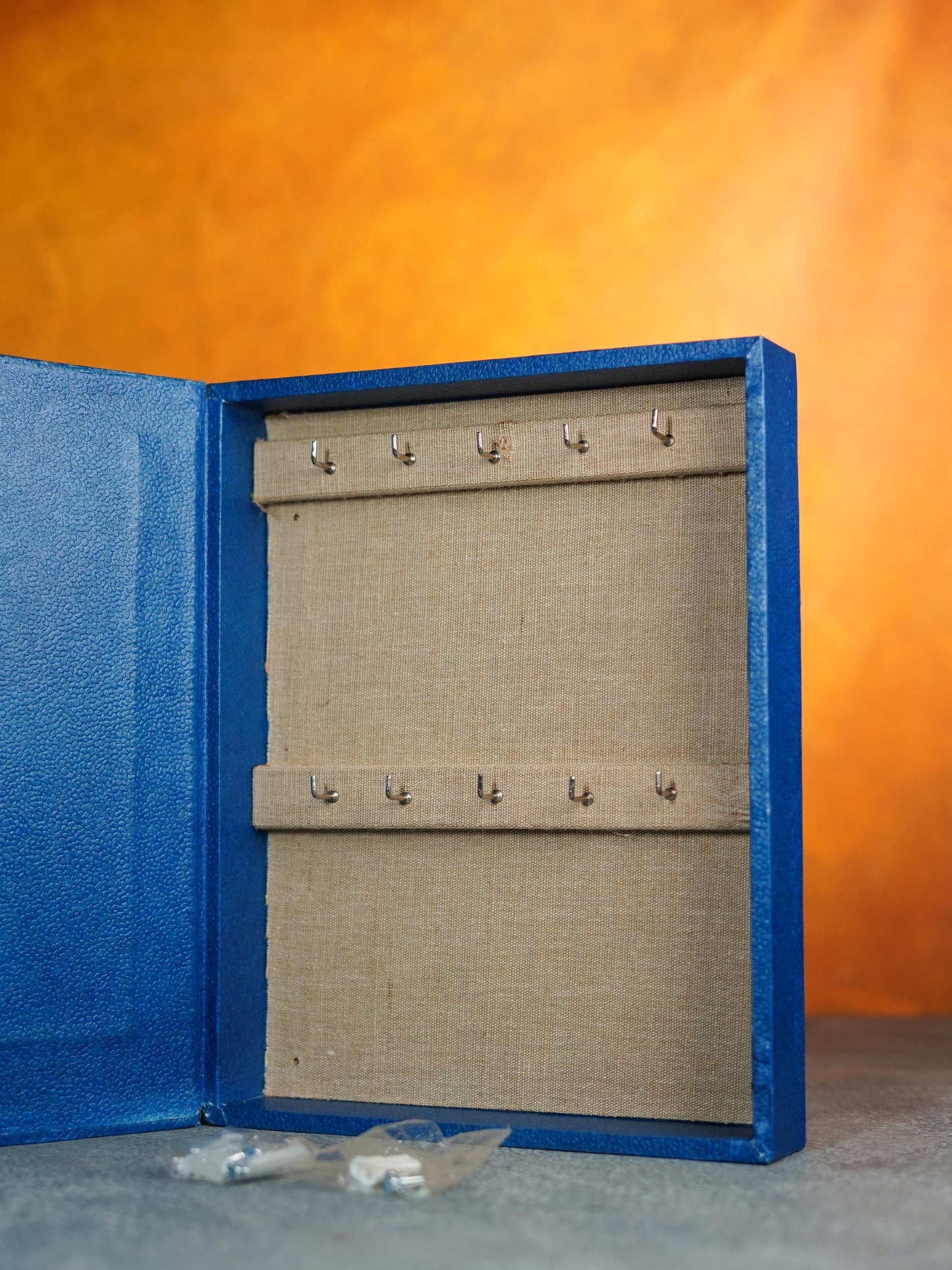 Recycled Cotton Wall Hanging Key Holder Box with Personalized Photoframe - 12 inch - BCG0208