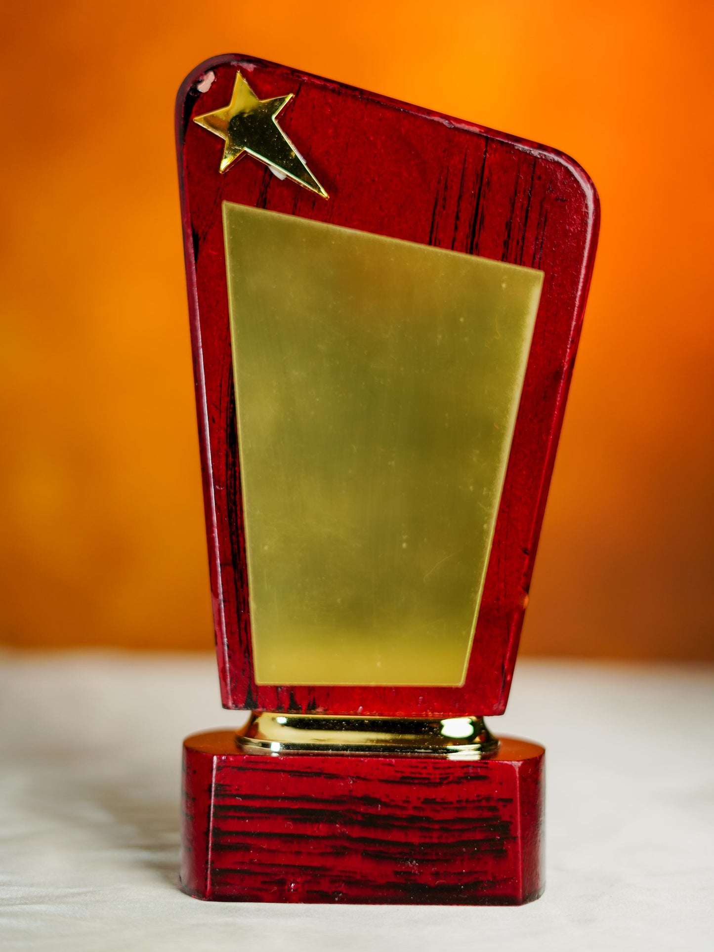 Wooden Trophy with Star - 9.5 inch - BCG0212