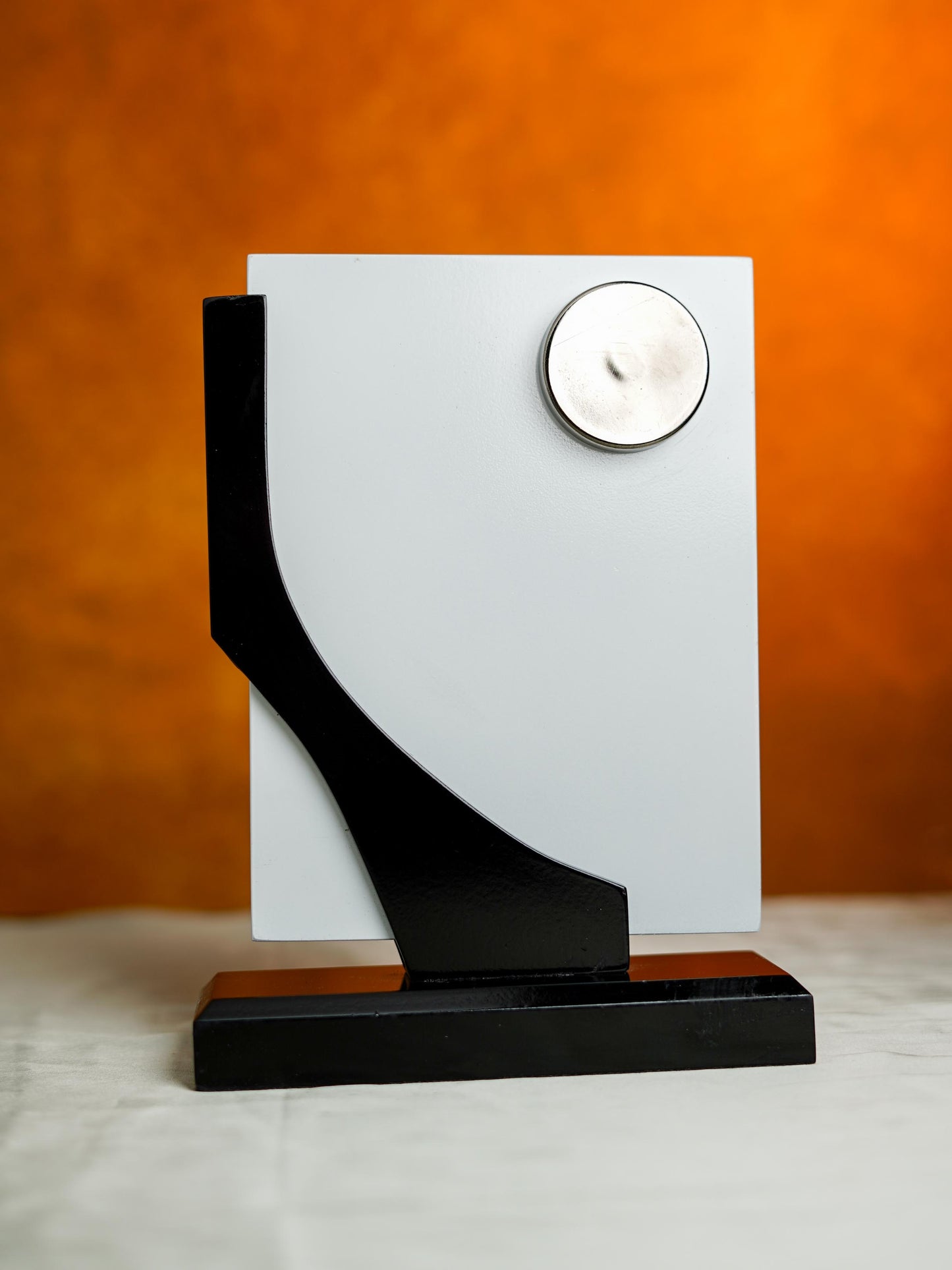 Wooden Black & White Trophy - 9.5 inch - BCG0219