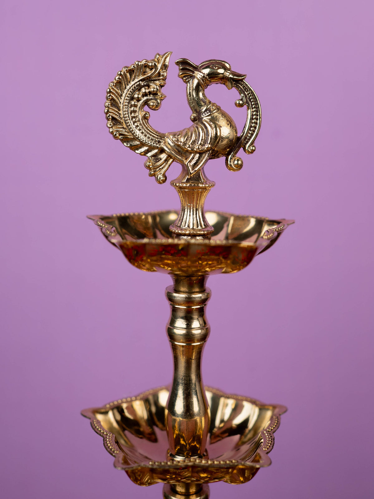 Brass Annapakshi Diya - 3 Step - 8 inch - WL5403