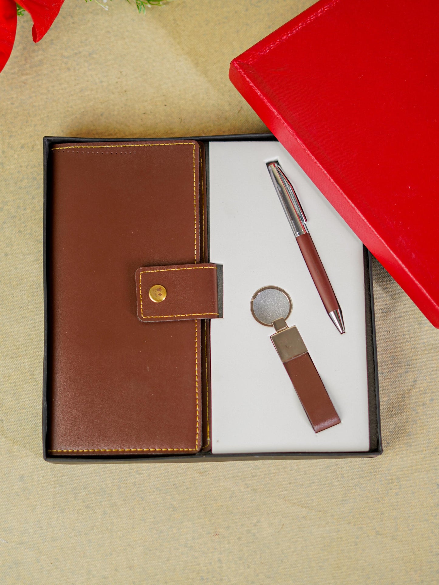 Corporate Gift - Passport Holder Combo - Brown - BCG0121