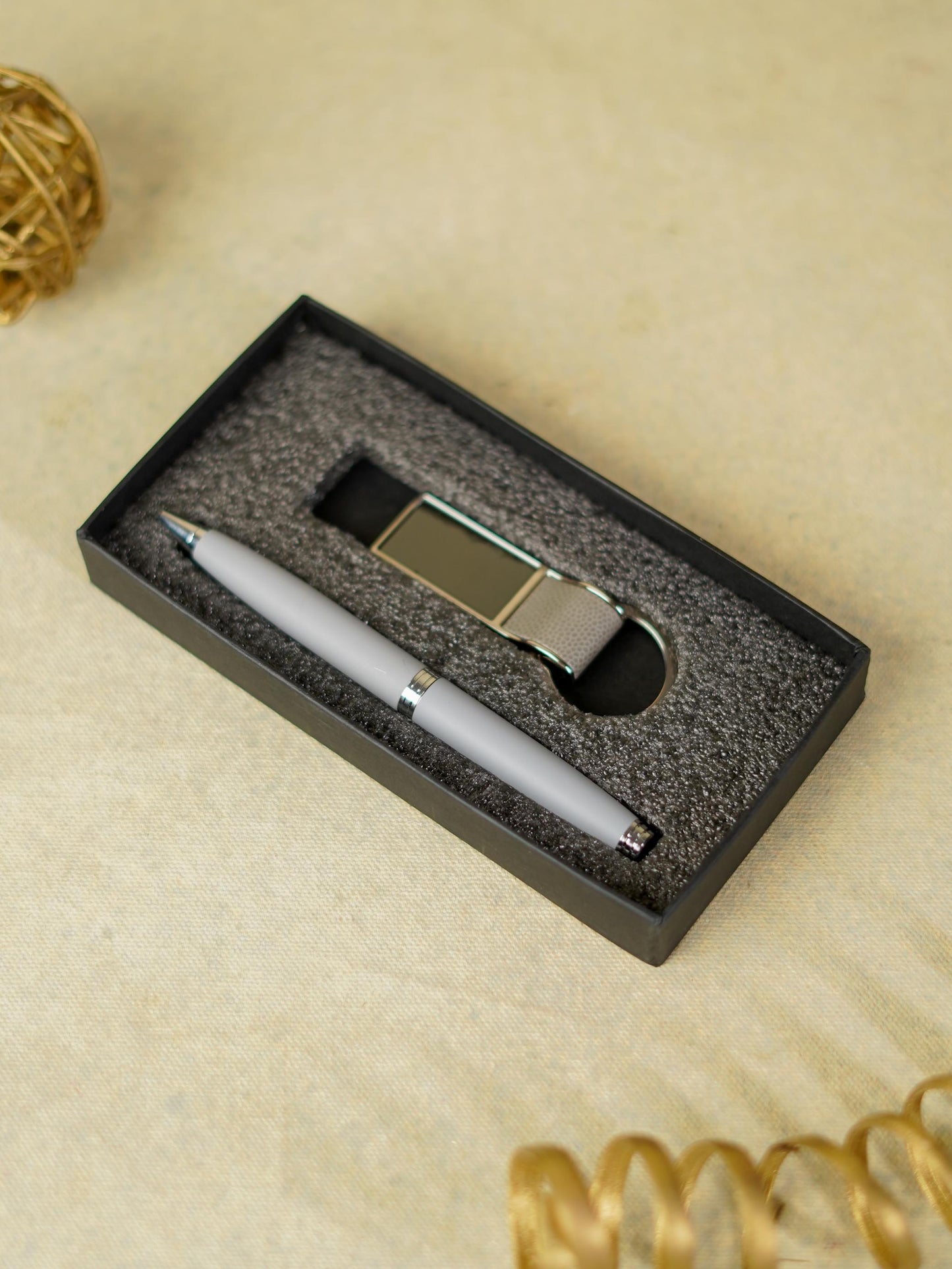 Corporate Gift - Pen & Keychain Set - Black - BCG0116