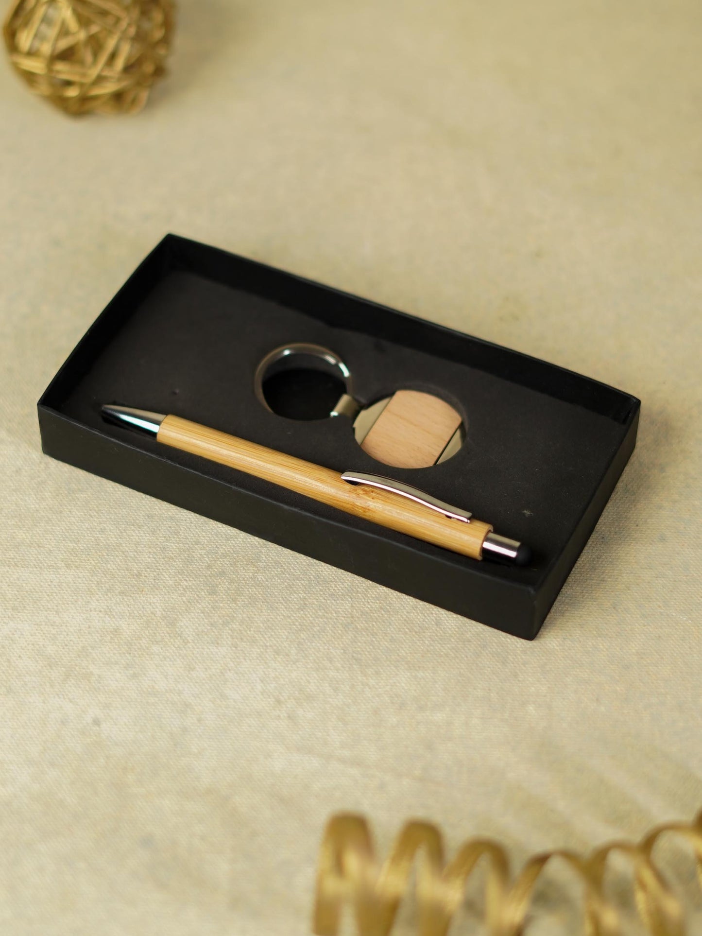 Corporate Gift - Pen & Keychain Set - Black - BCG0116