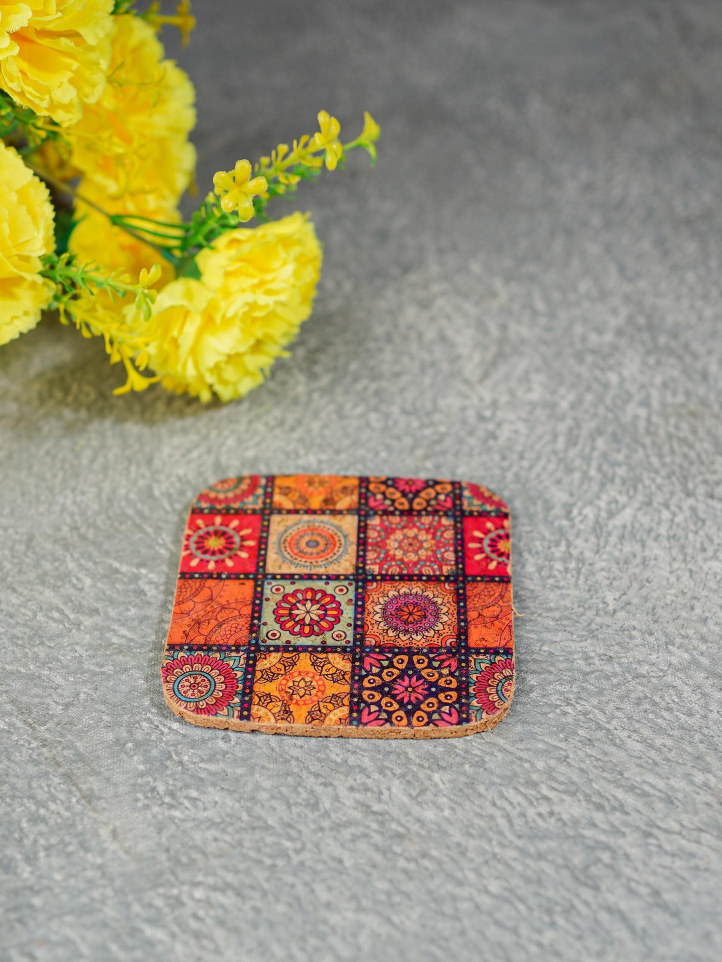 Square Shaped Coaster with Prints - BCG0232