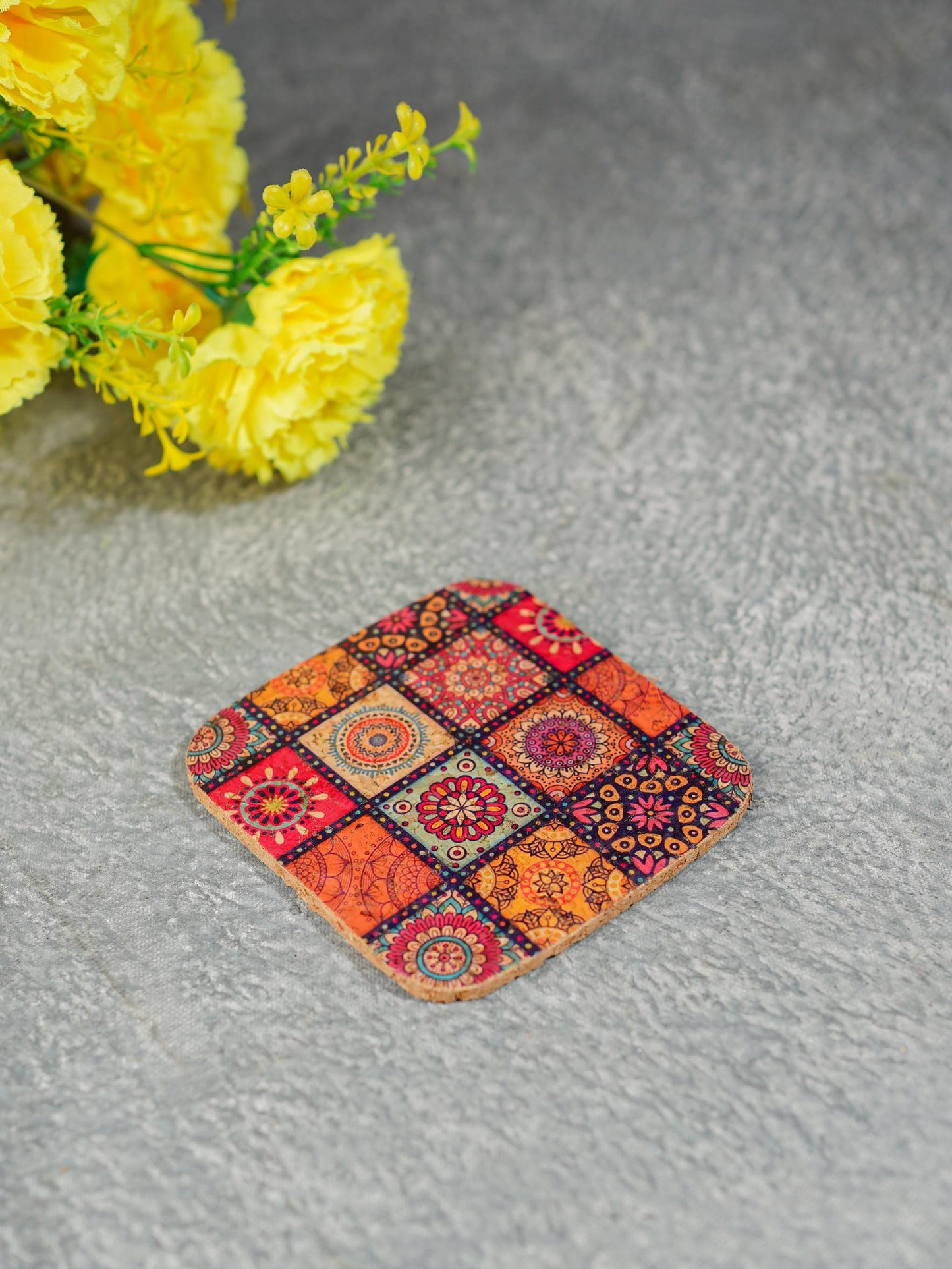 Square Shaped Coaster with Prints - BCG0232