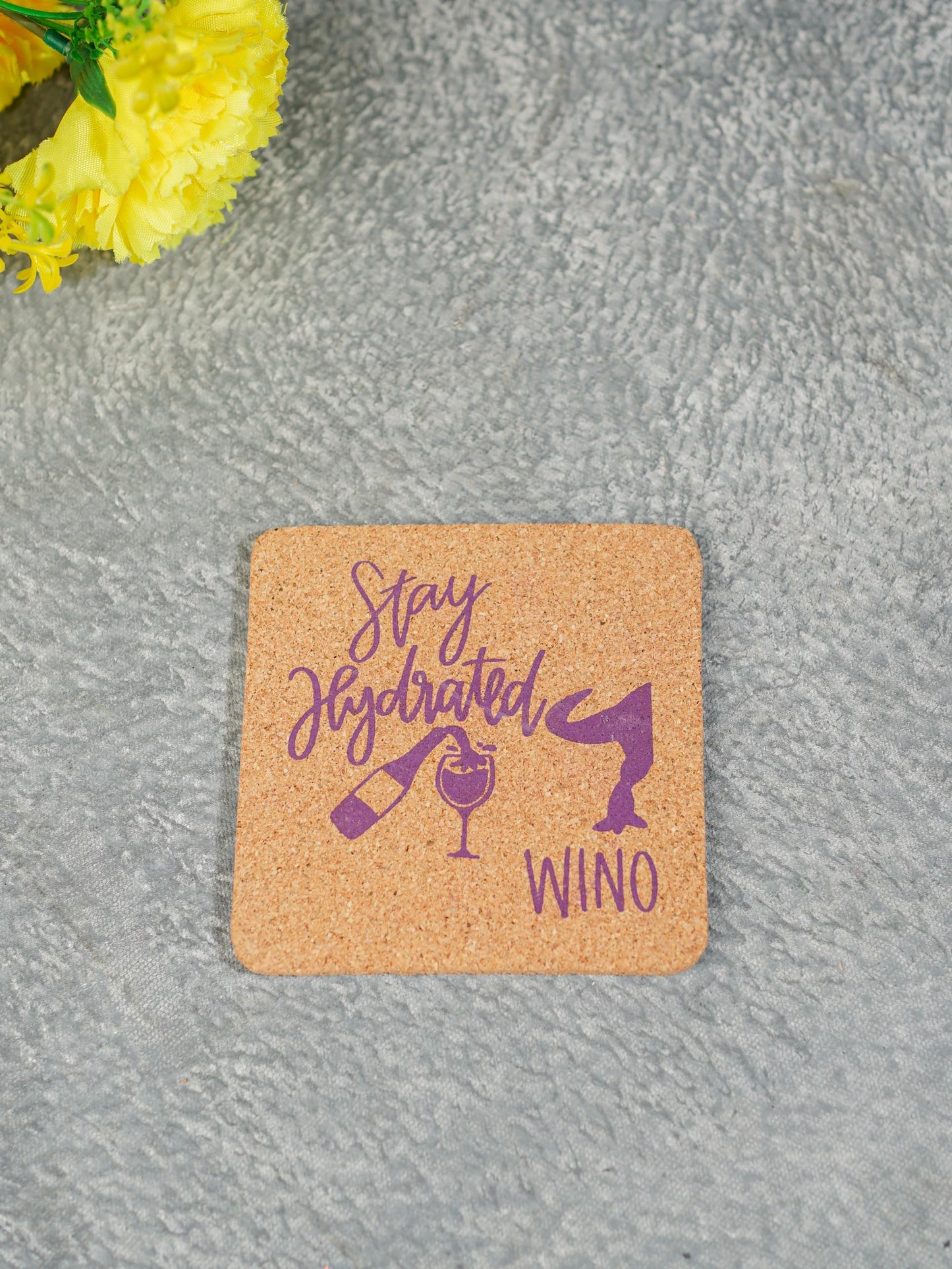 Square Shaped Coaster with Grainy Prints - BCG0233