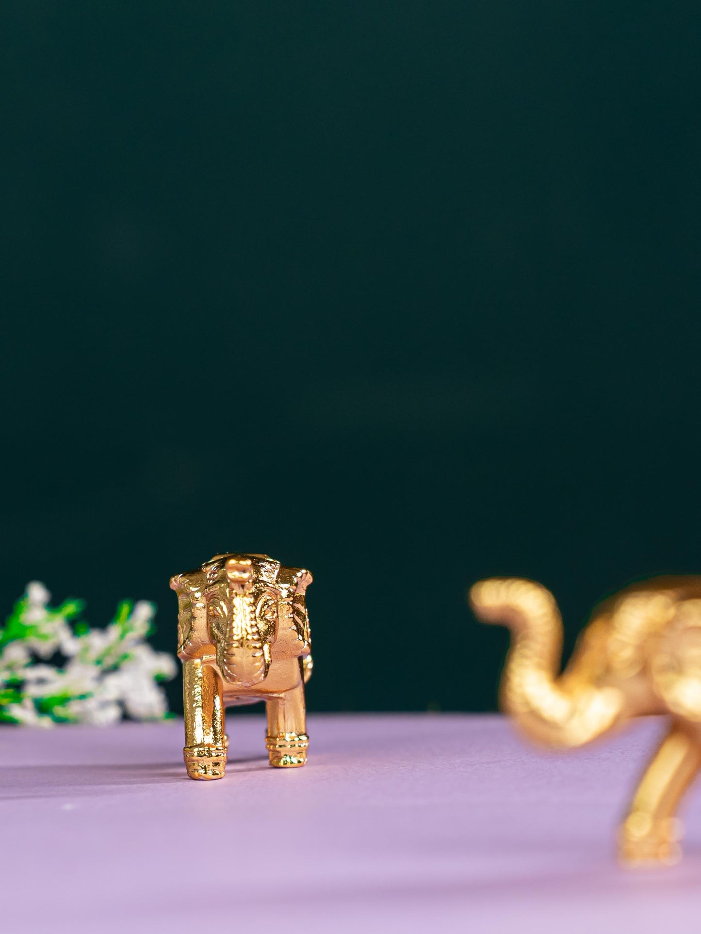 Zinc Alloy Elephant - Set of 2 - Gold - WBG1784-2