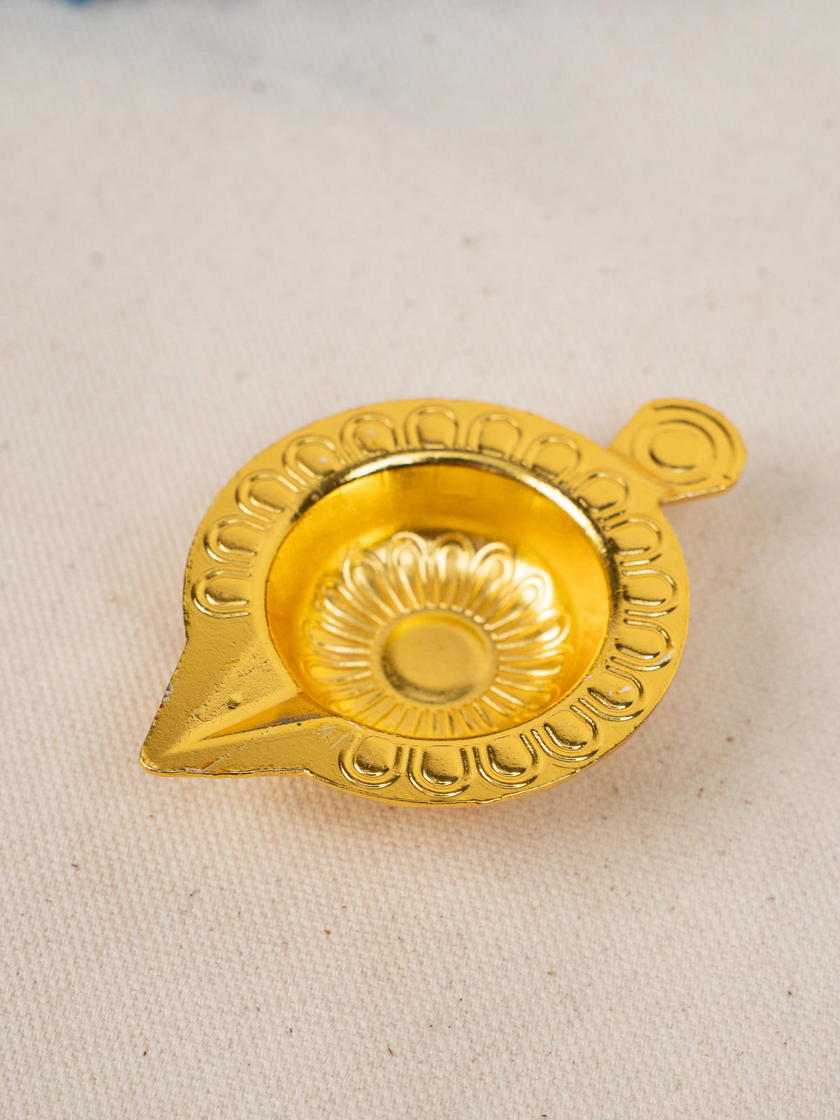 Zinc Alloy Diya Set of 2 - Gold - WBG1789-1