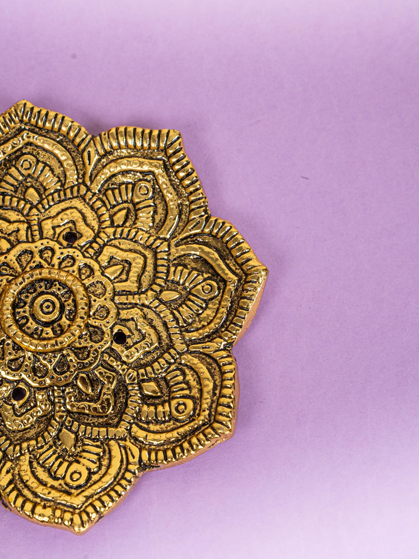 Zinc Alloy - Flower Agarbathi Stand - Gold - WBG1801-1