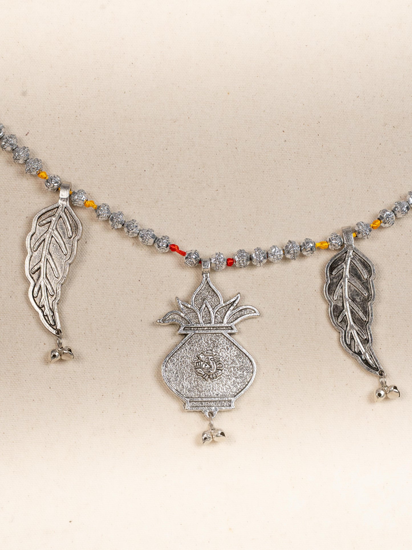Decorative Thoran with Kalash - Silver - WBG1803-1