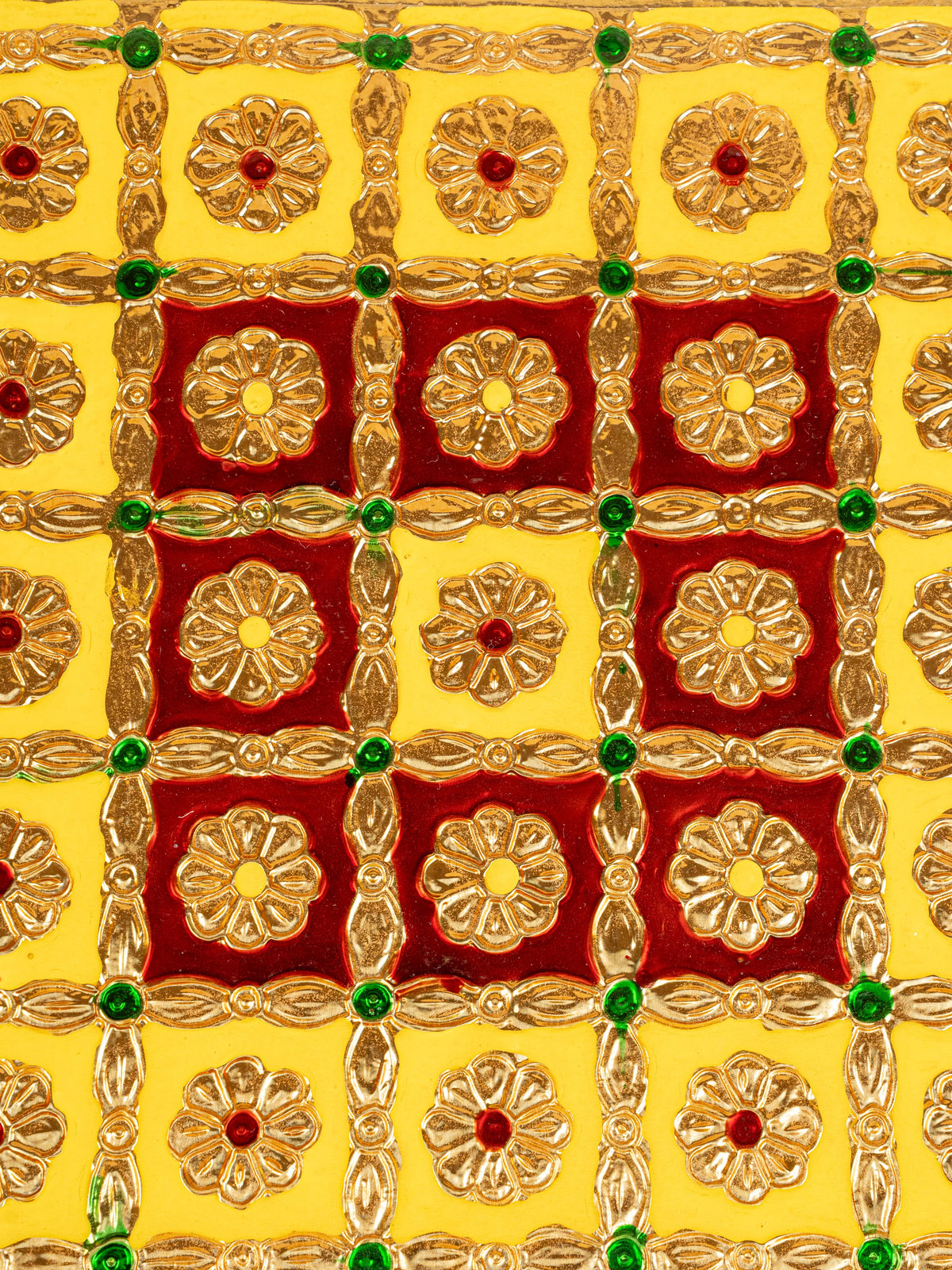Meenakari Manai - Yellow - 8x8 inch - WBG1806-3