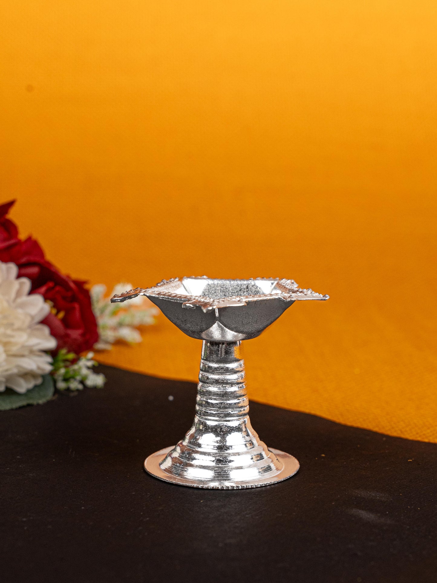 German Silver 5 Face Diya - 2 inch - WBG1812