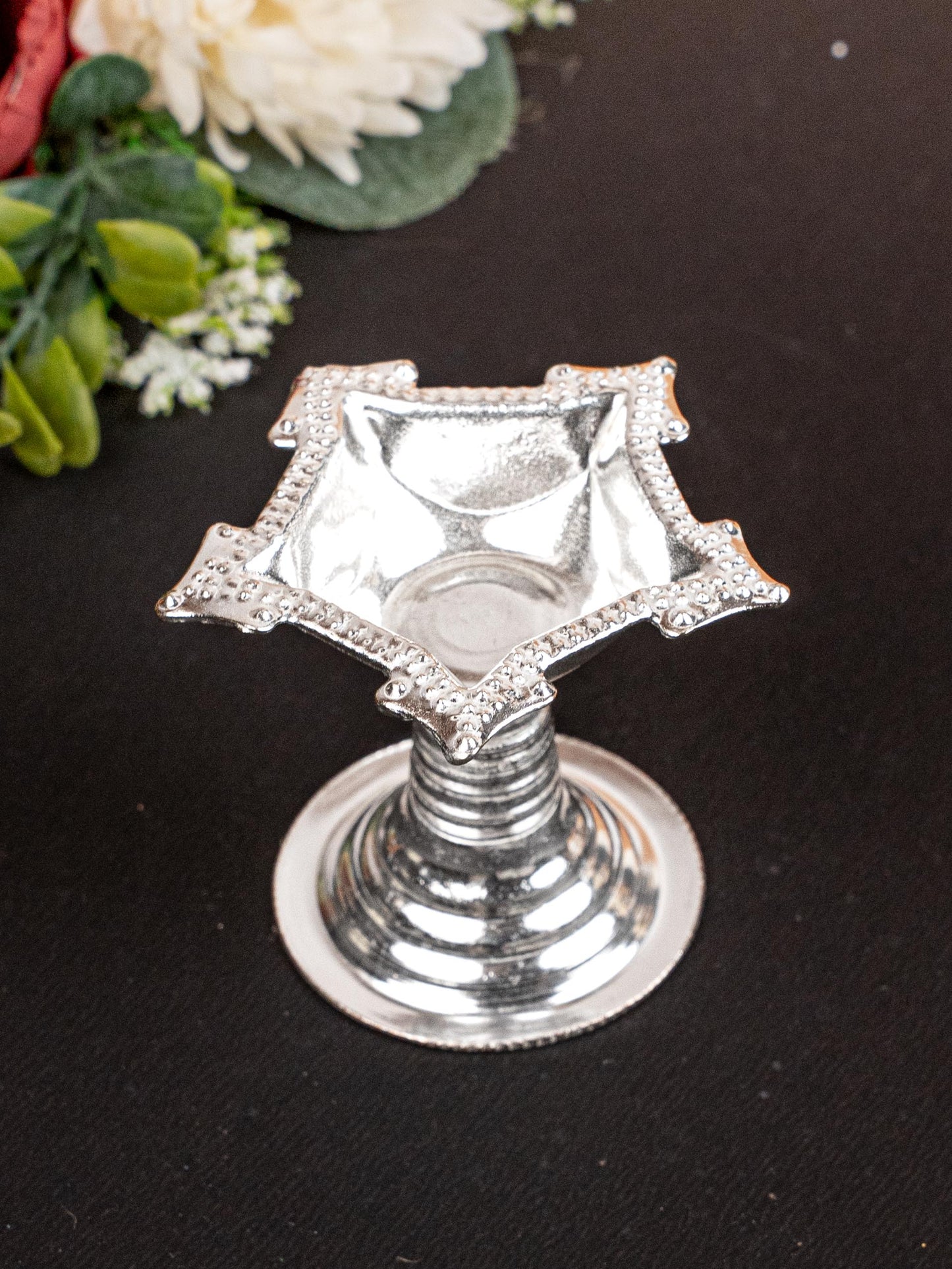 German Silver 5 Face Diya - 2 inch - WBG1812