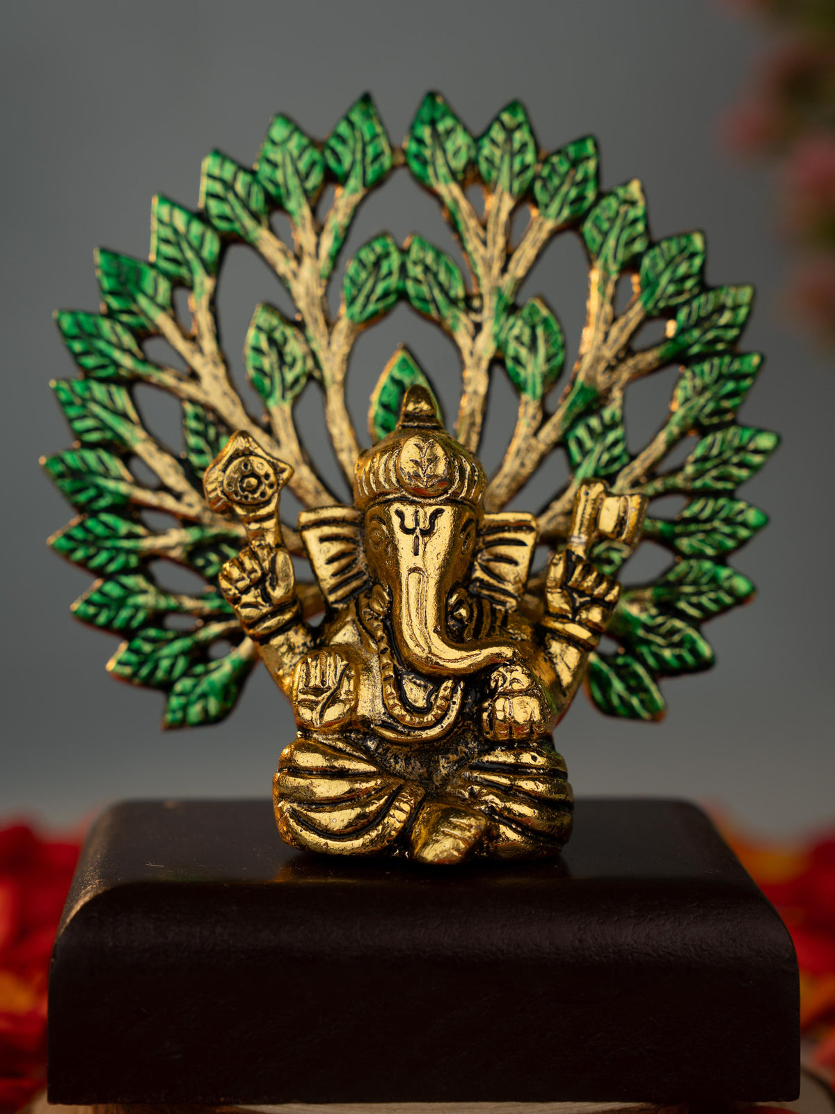 White Metal Ganesha Idol - 5 inch - WBG1886