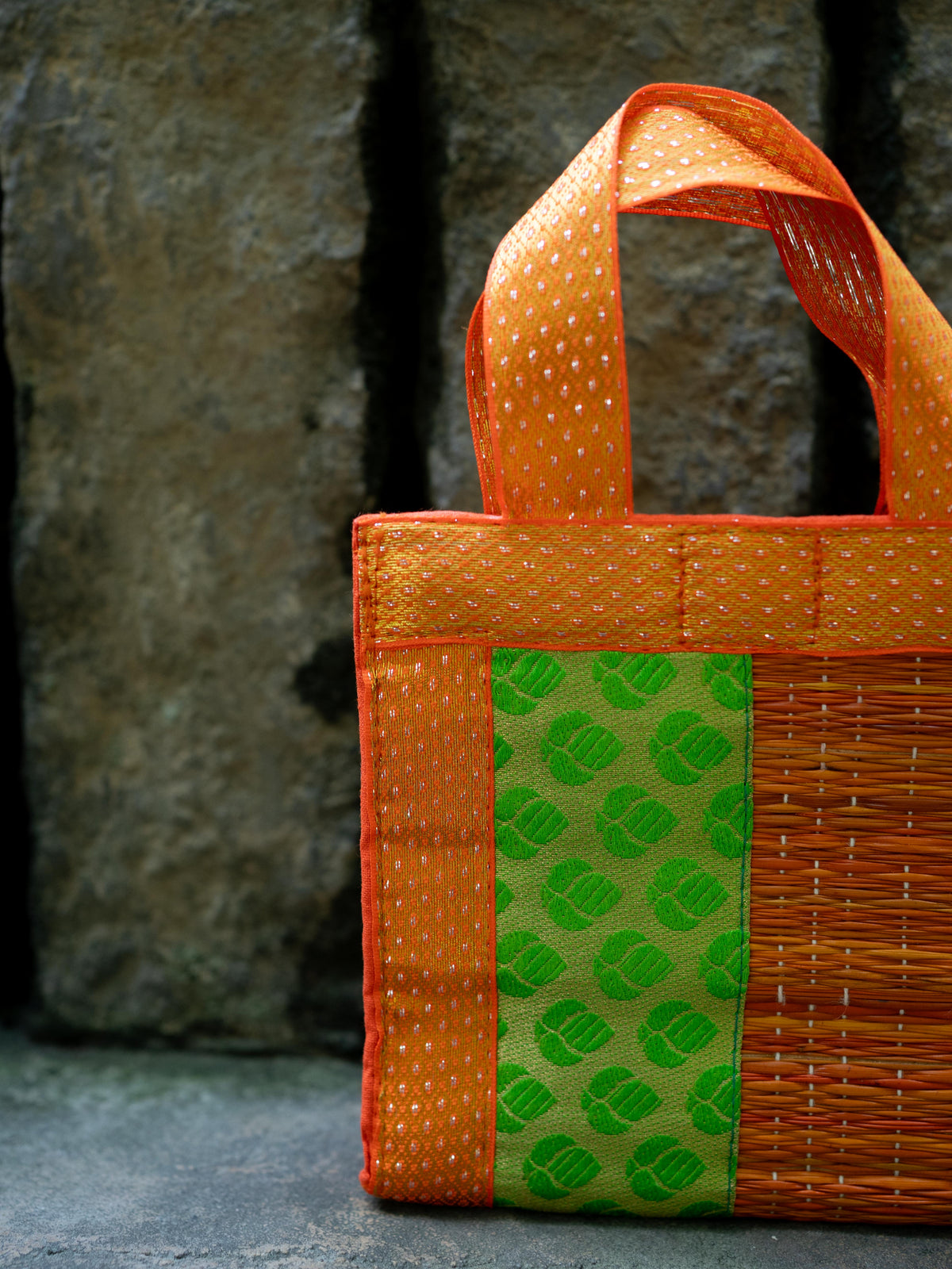 Half and Half Korai Handbag - 6X6 inch - WBG1902