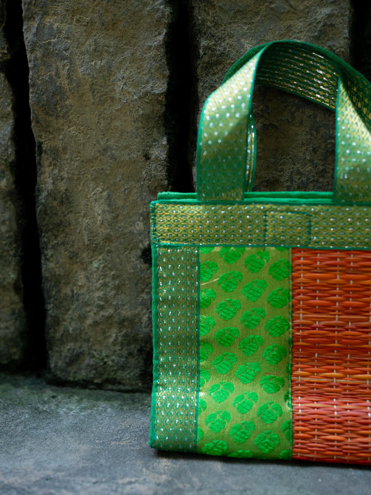 Half and Half Korai Handbag - 6X6 inch - WBG1902