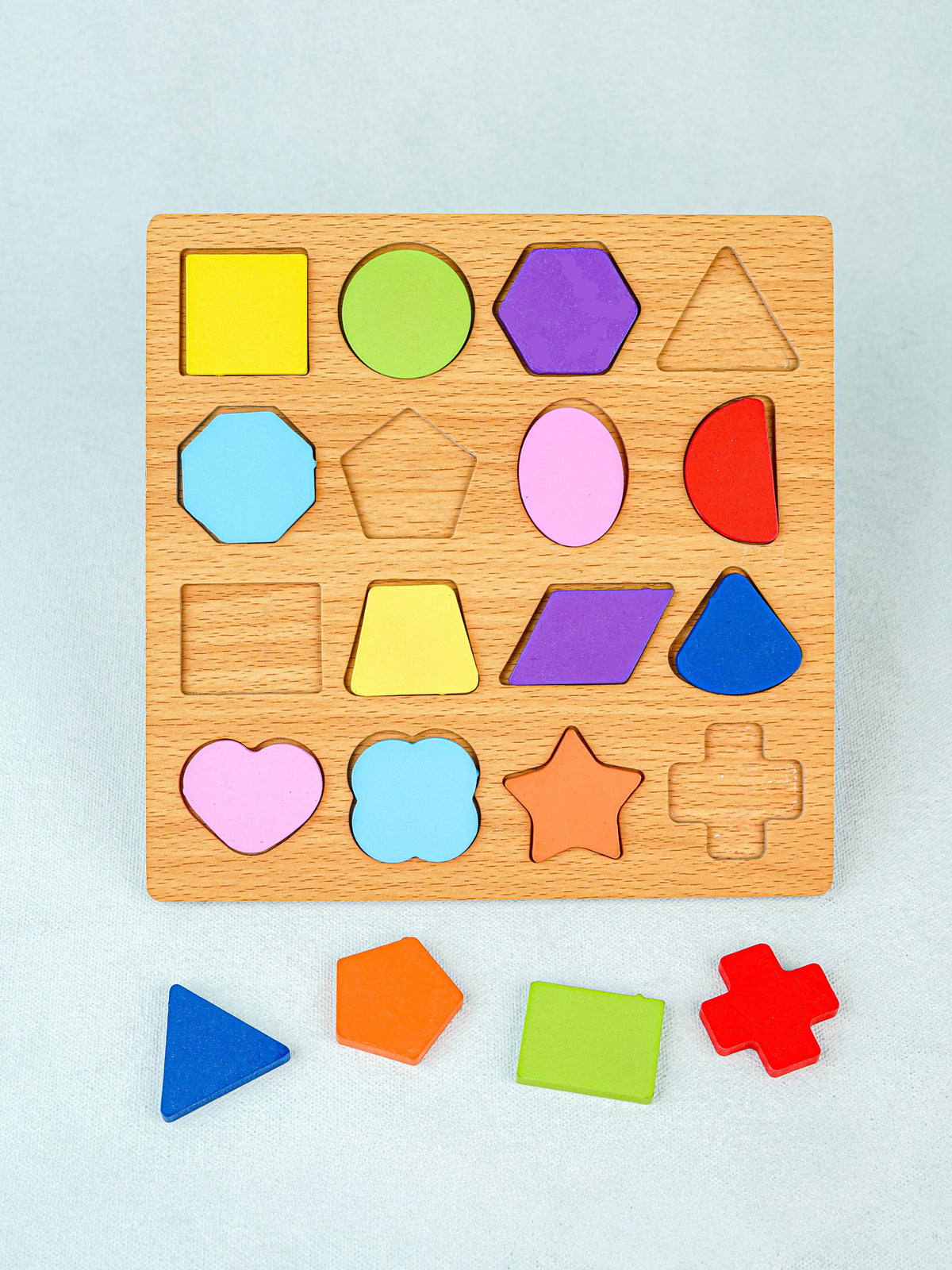 Kids - Wooden Puzzle Board - Shapes - WBG1965-4