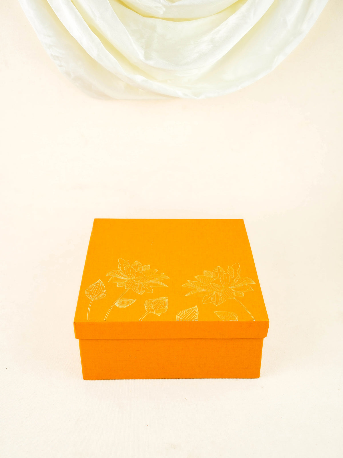Deepavali: Box with Beads Thoran, Rangoli Diya, Crystal Diya & Dry Fruits - WDC0028