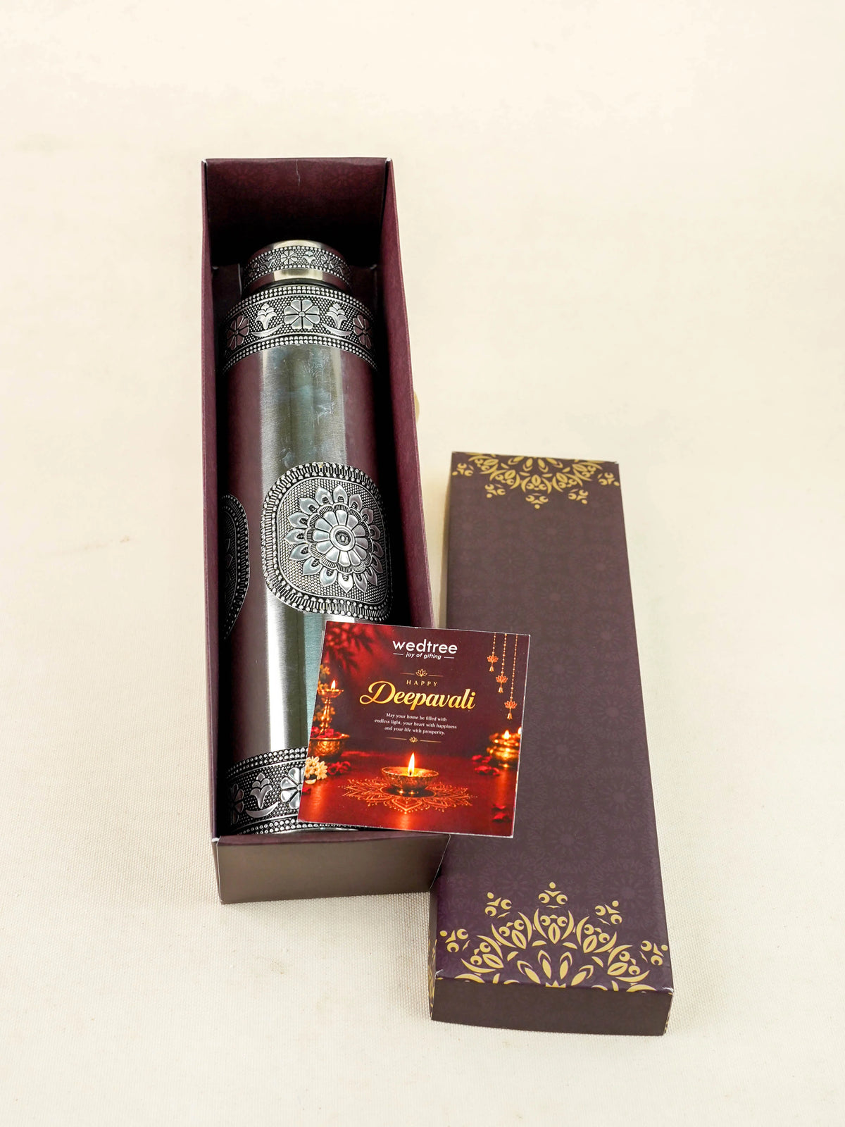 Deepavali: Box with Oxidized Water Bottle - WDC0036