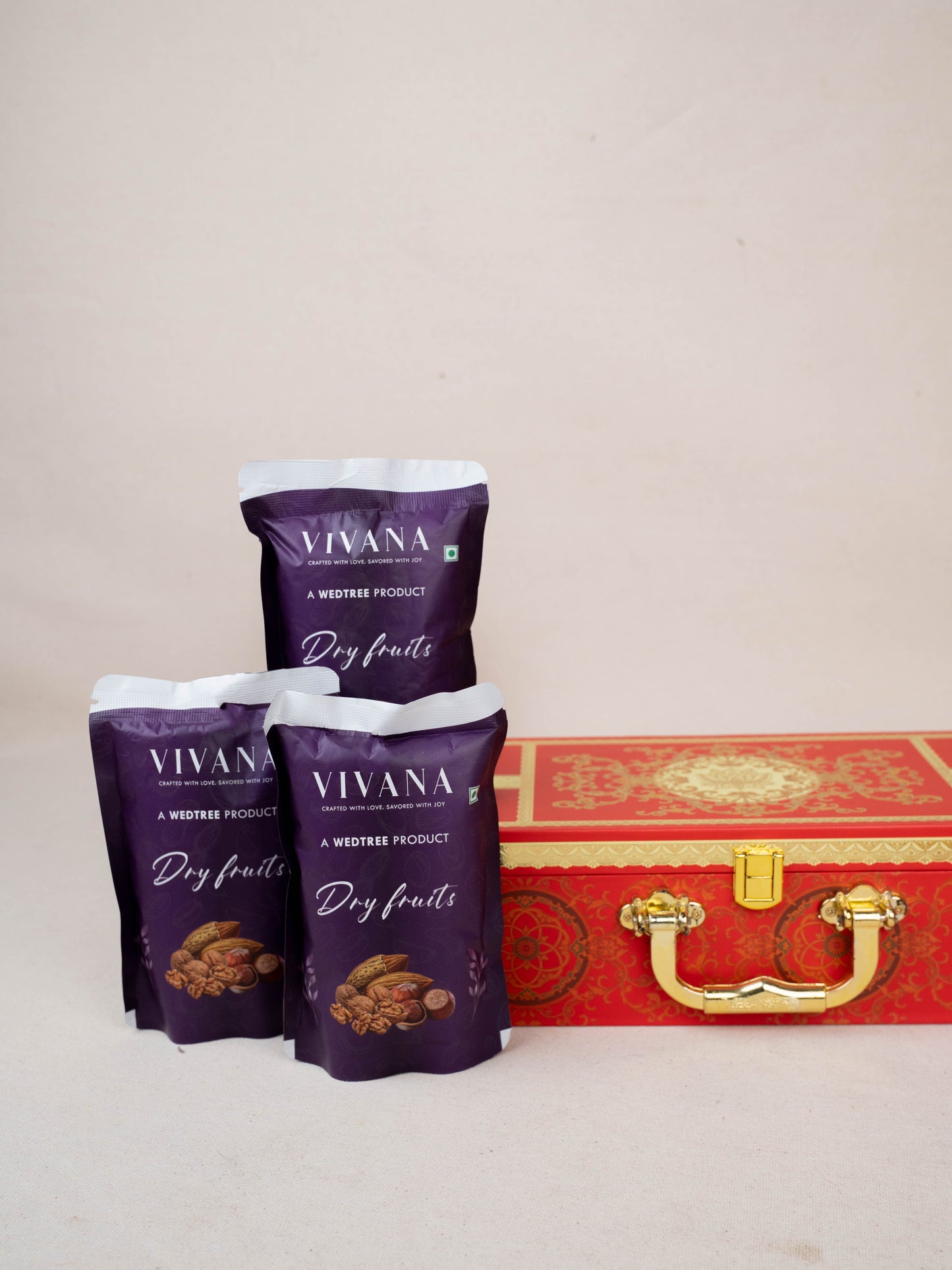 Deepavali: Dry Fruit Box with Dry Fruits - Pack of 3 - WGC0076
