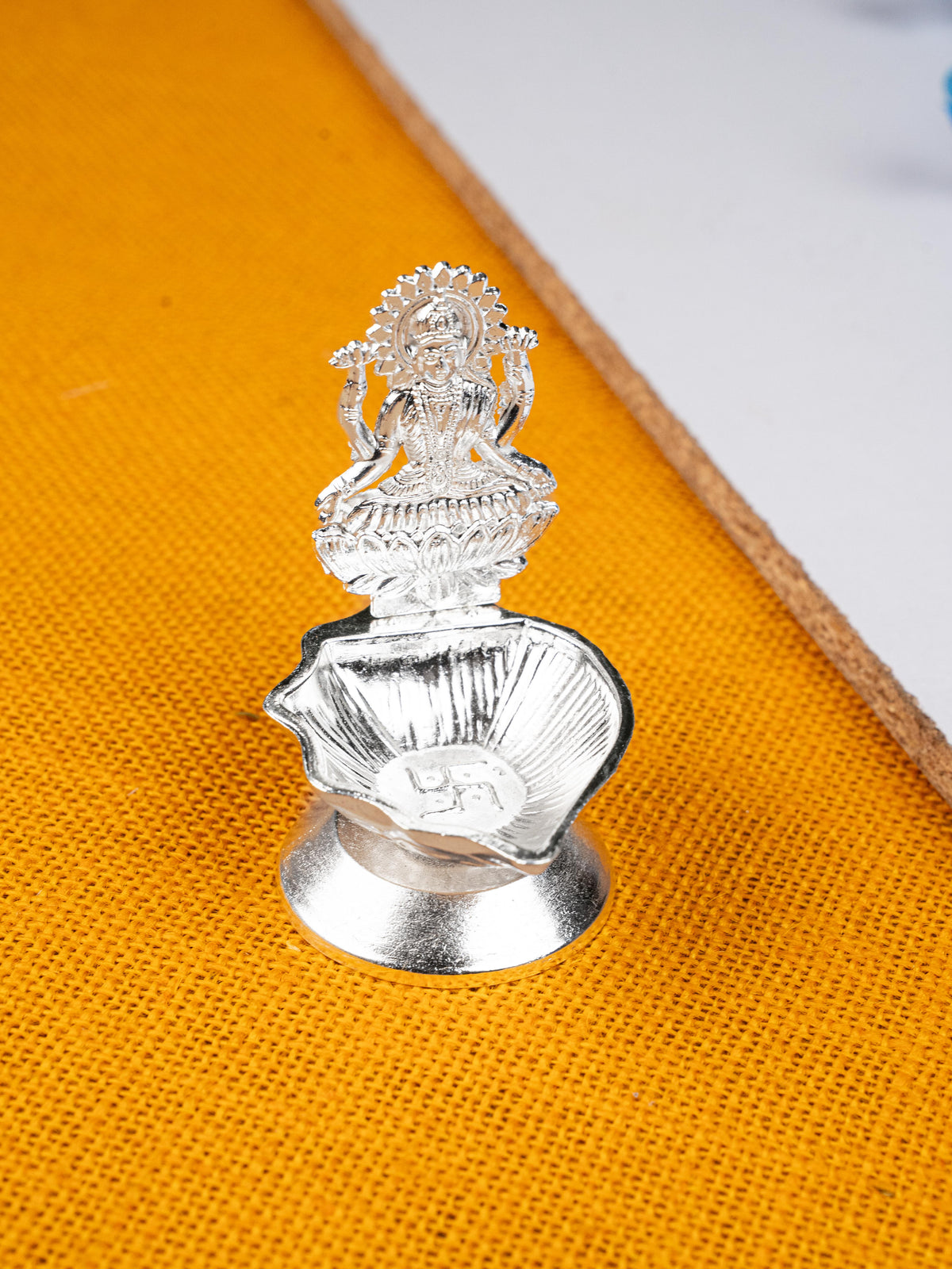 Navratri Combo: Pichwai String Bag, Zinc Alloy Lakshmi Diya with Haldi Kumkum & Bangles - WGC0078
