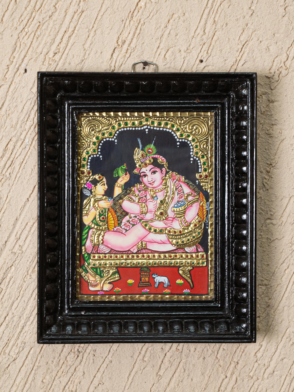Tanjore Painting - Vithoba Krishna - Flat (Gold Foil) - 8x6 inch - WL0939