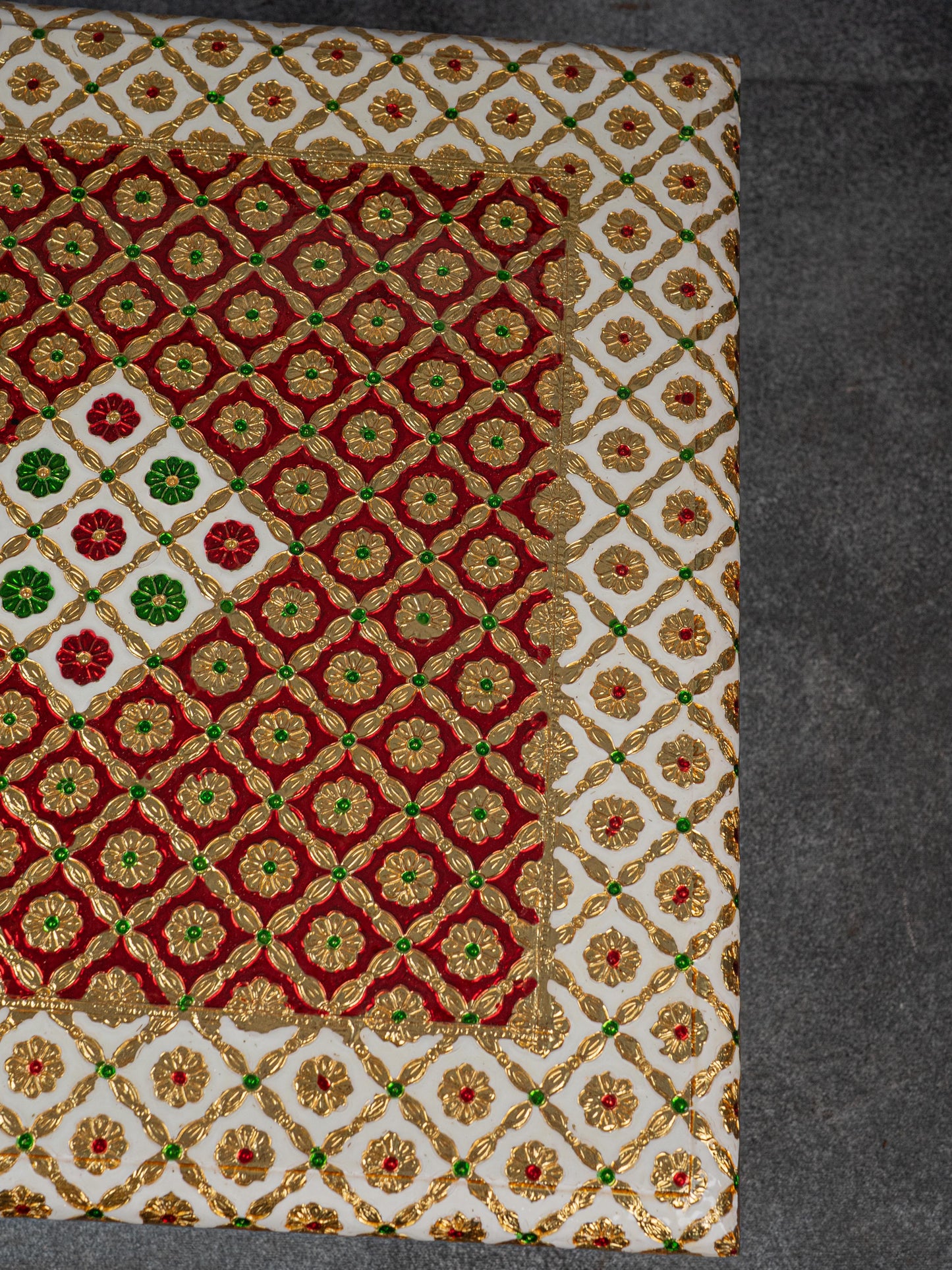 Decorative Meenakari Bajot - 18 x 18 inch - Red - WL5126-2