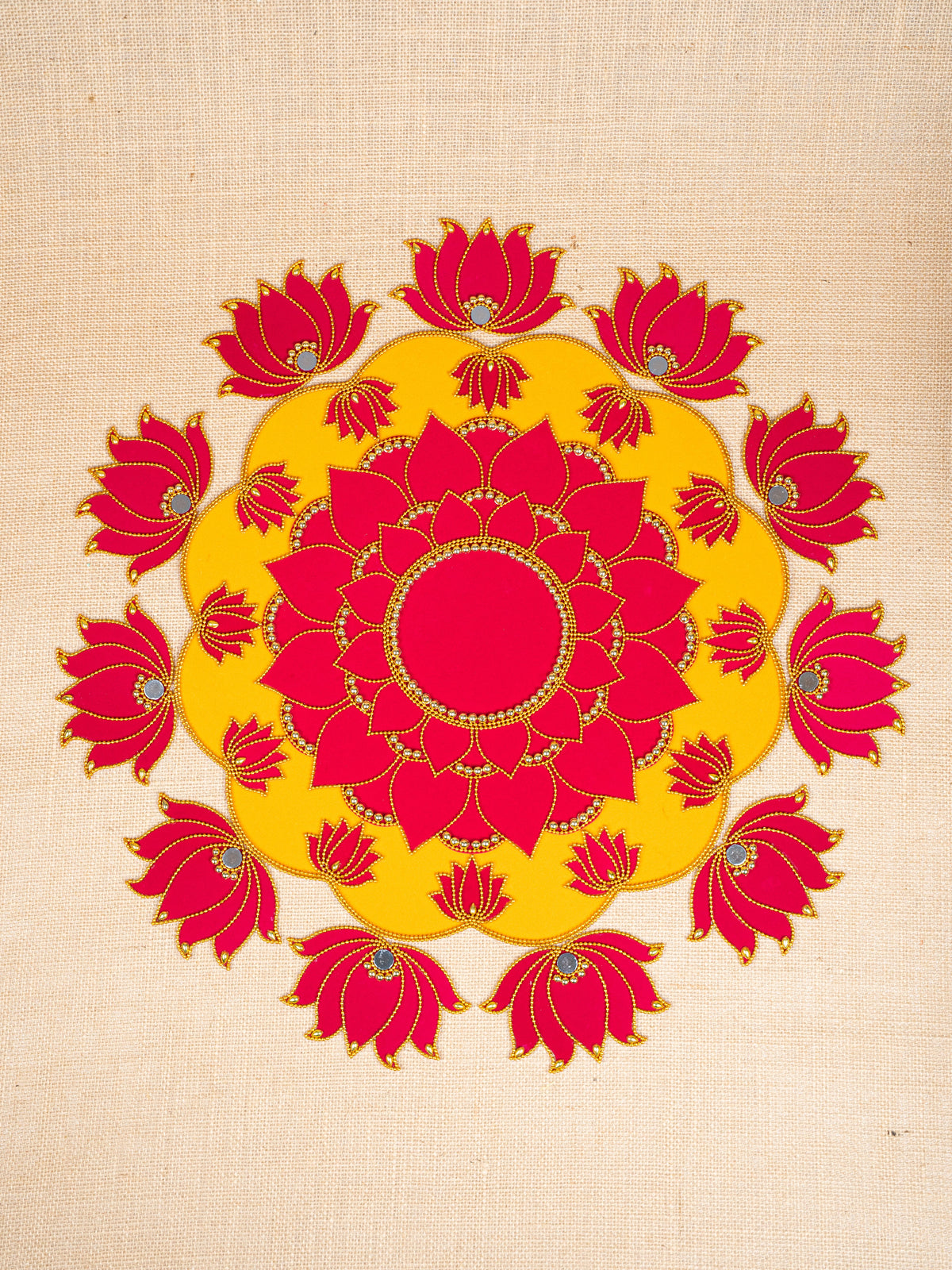 Rangoli with Set of 11 Lotus - WL5133