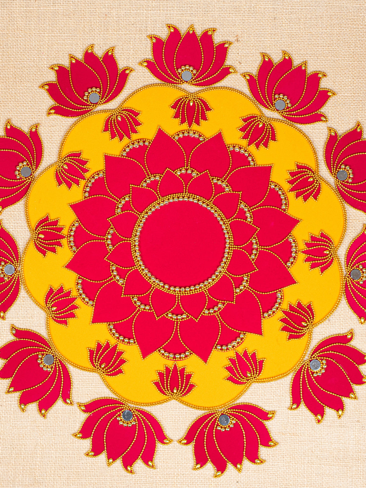 Rangoli with Set of 11 Lotus - WL5133