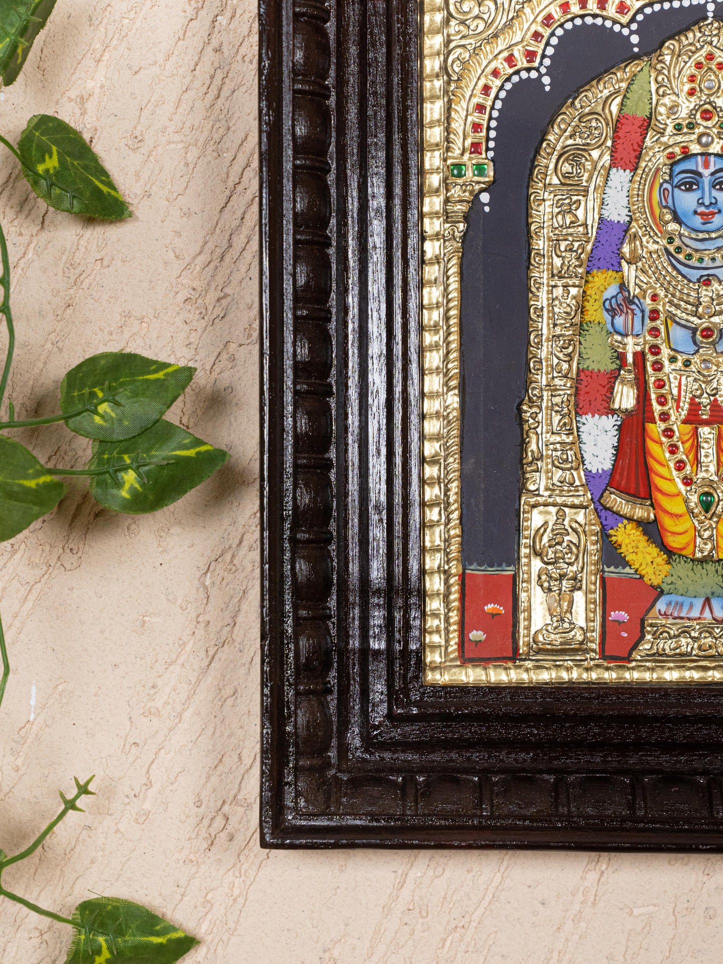 Tanjore Painting - Ram Lalla - Flat (Gold Foil) - 10x8 inch - WL5228