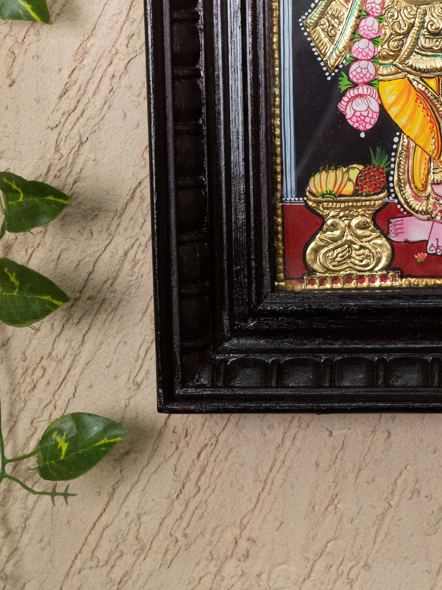 Tanjore Painting - Radha-Krishna - Flat (Gold Foil) - 10x8 inch - WL5230